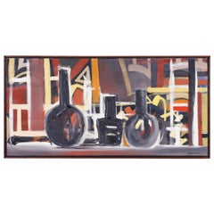 Modernist Still Life Painting on Canvas