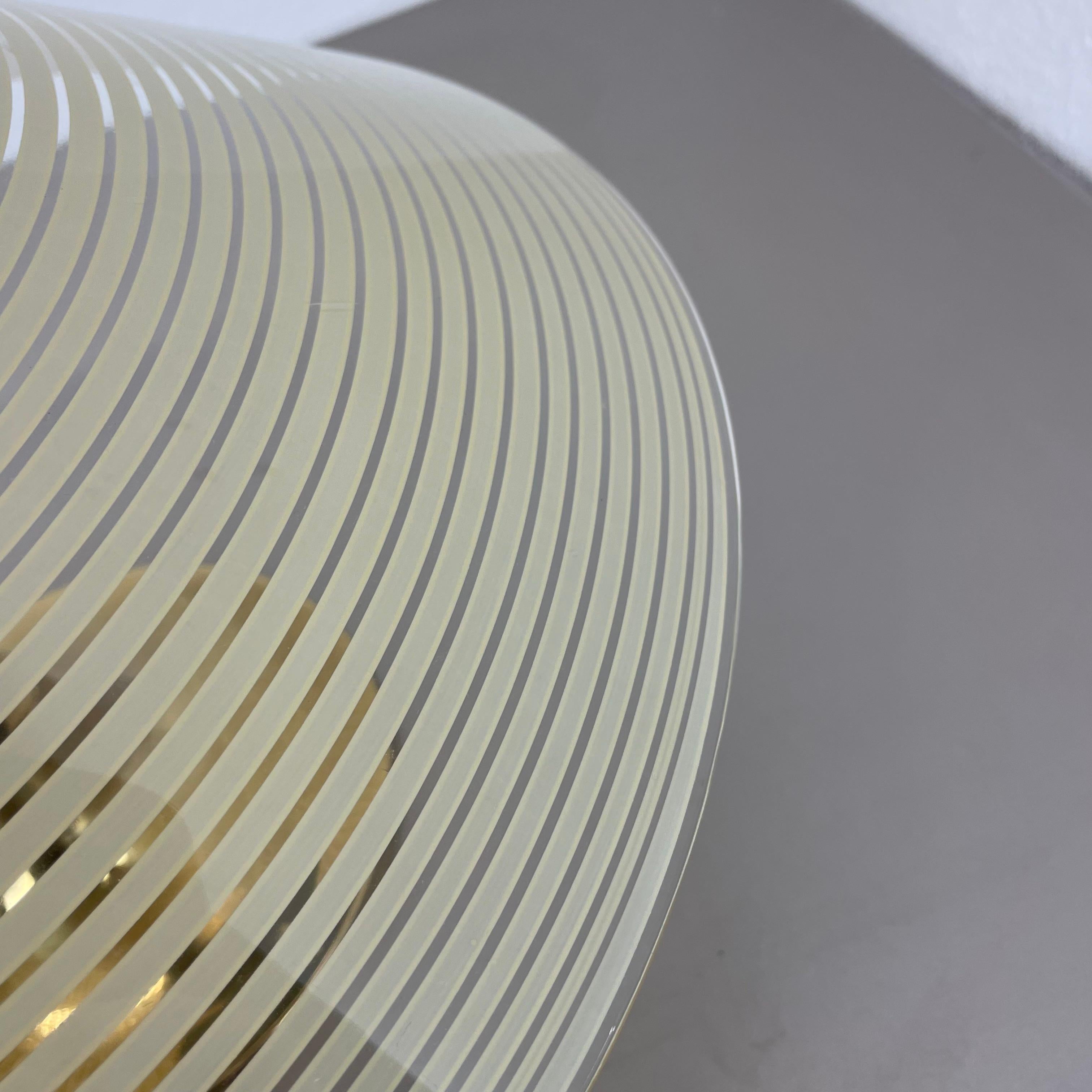 Plafonnier moderniste en laiton et verre de style Stilnovo, Italie, années 1950 en vente 8