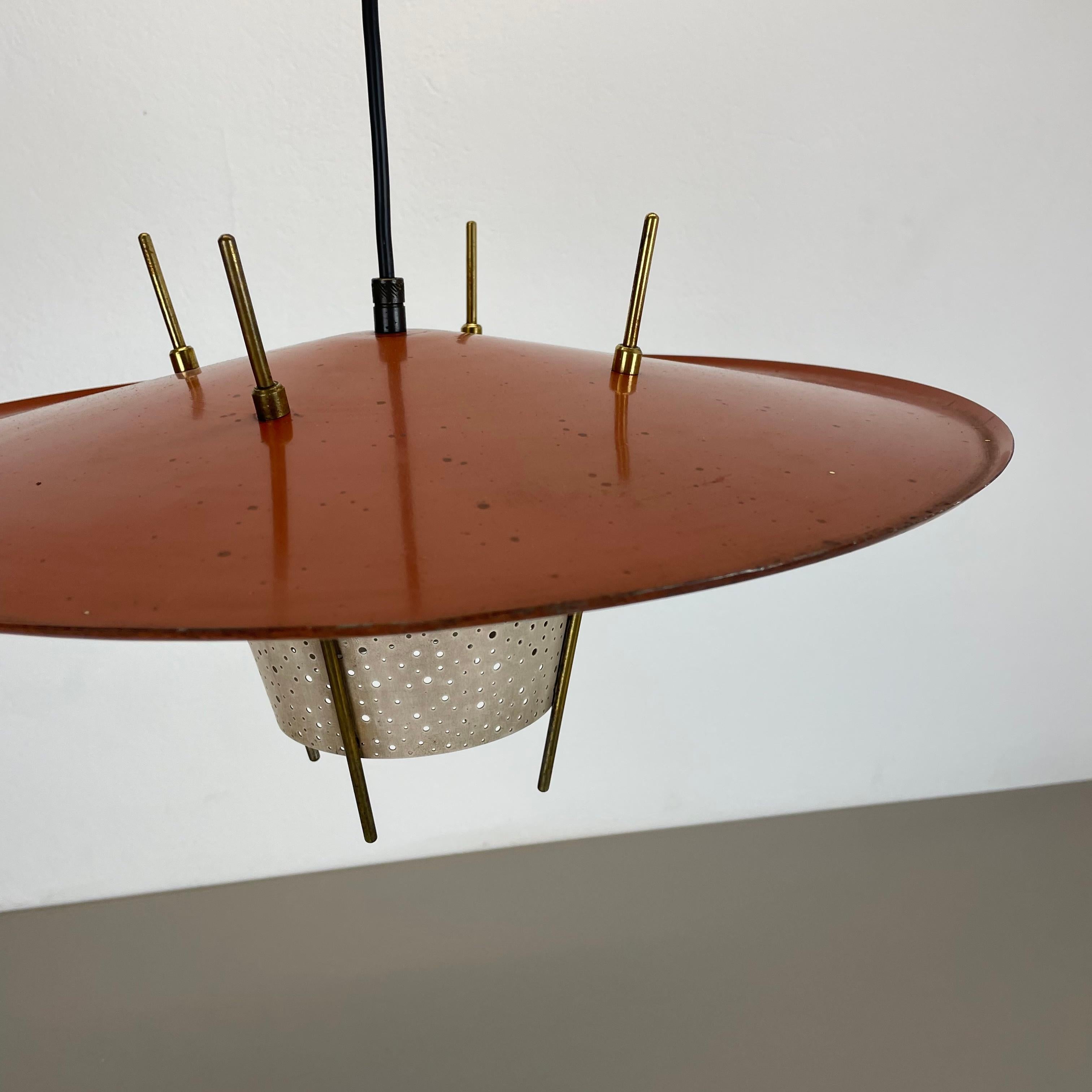 Modernist Stilnovo Style Hanging Light by Ernest Igl for Hillebrand Germany 1960 For Sale 1