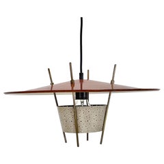 Modernist Stilnovo Style Hanging Light by Ernest Igl for Hillebrand Germany 1960