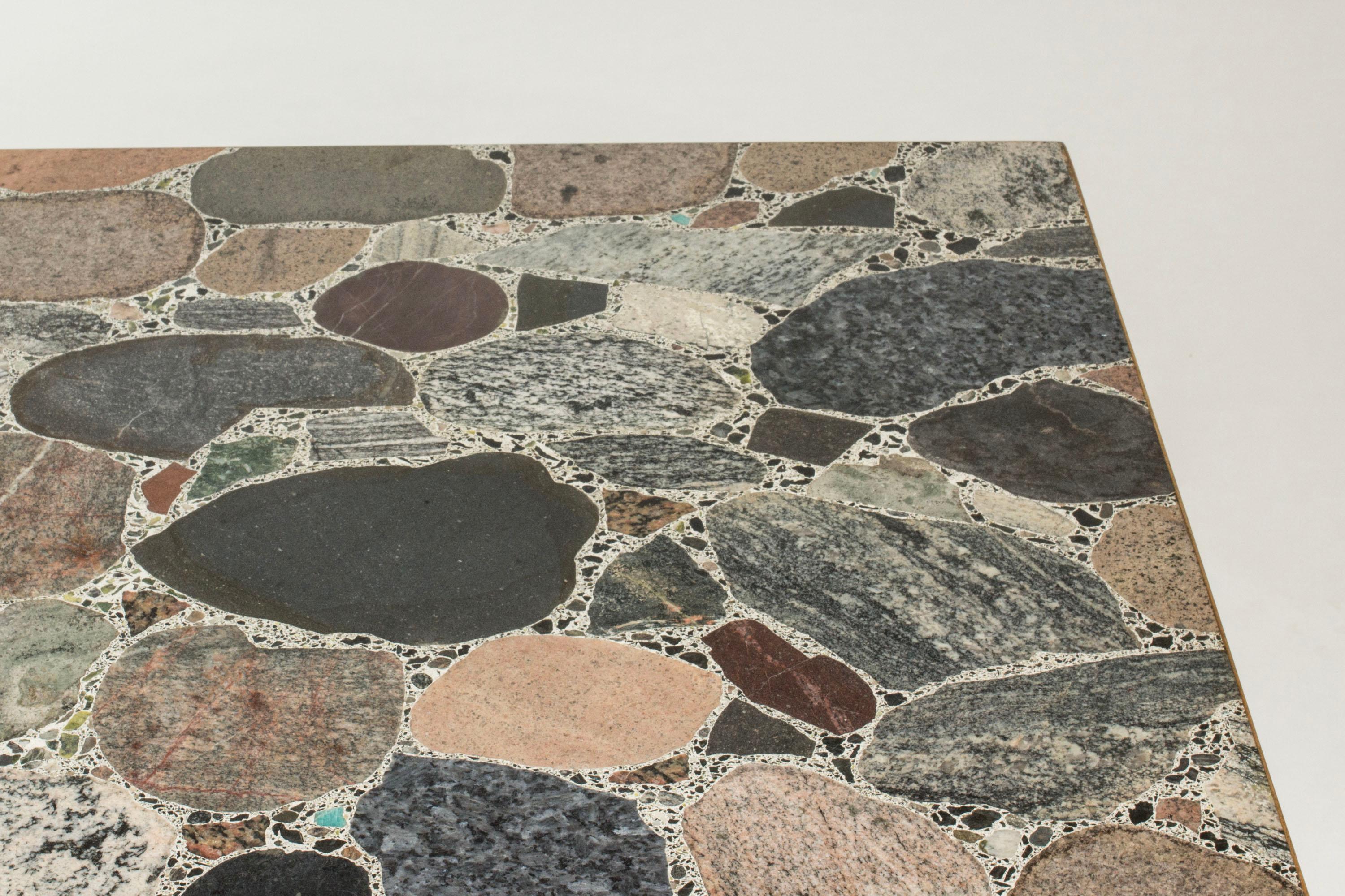 Modernistischer Couchtisch aus Stein von Erling Viksjø für Conglo, Norwegen, 1960er Jahre (Norwegisch) im Angebot