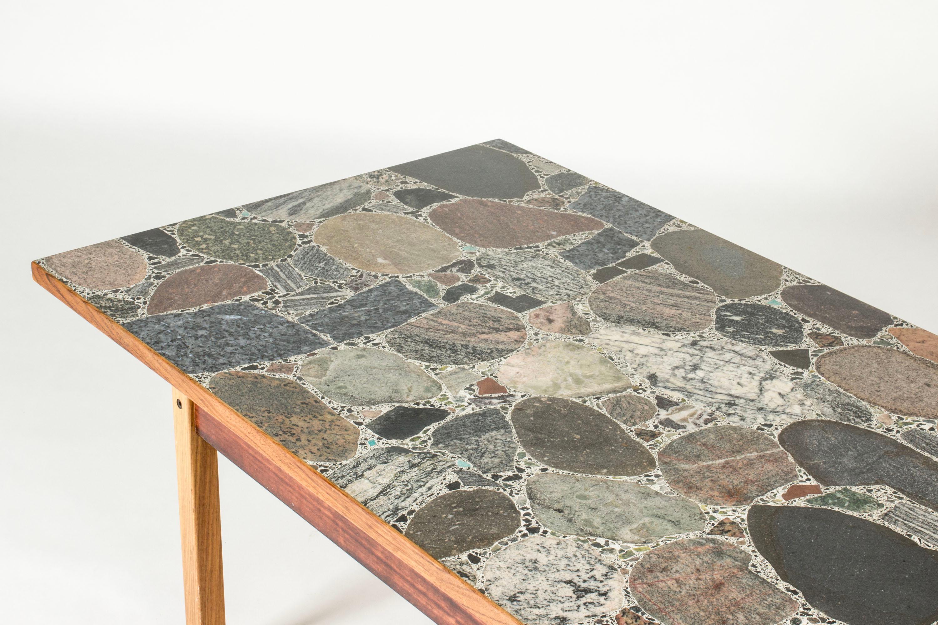 Modernistischer Couchtisch aus Stein von Erling Viksjø für Conglo, Norwegen, 1960er Jahre im Zustand „Gut“ im Angebot in Stockholm, SE