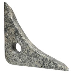 Modernist Stone Sculpture in Abstract Triangle Shape, 1960s, Noguchi Style
