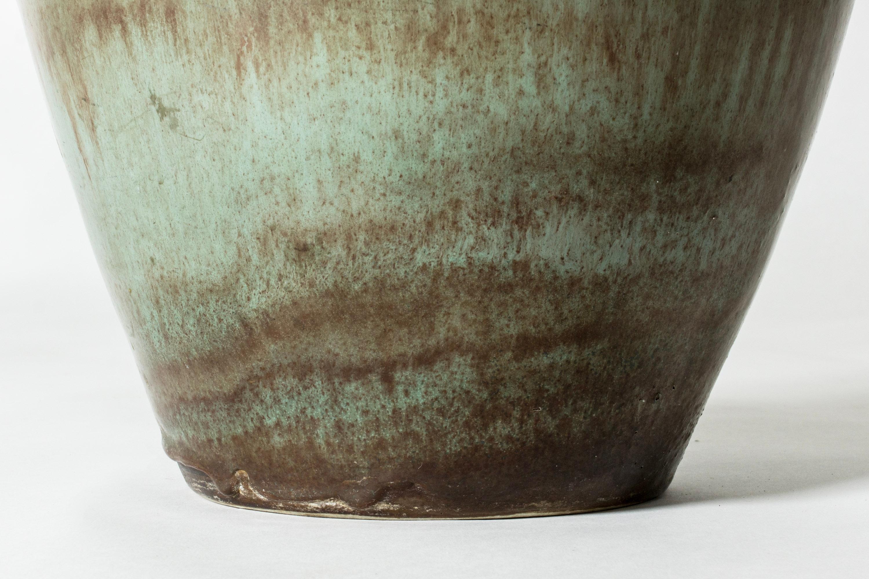 Scandinavian Modern Modernist Stoneware Floor Vase by Gertrud Lönegren, Rörstrand, Sweden, 1940s For Sale