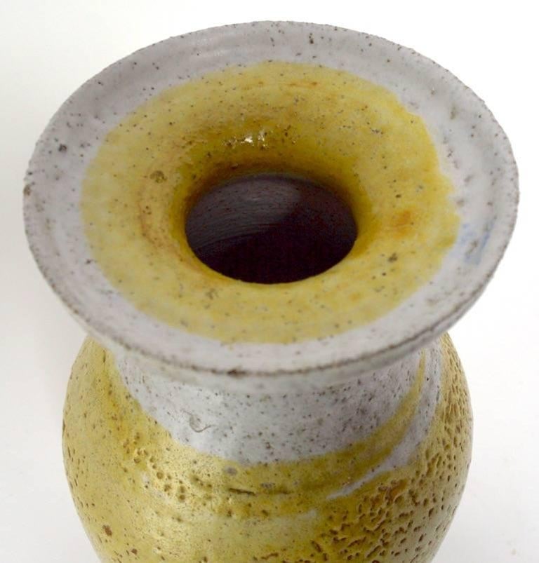 Modernist Stoneware Pottery Vase in the Style of Raymor at 1stDibs
