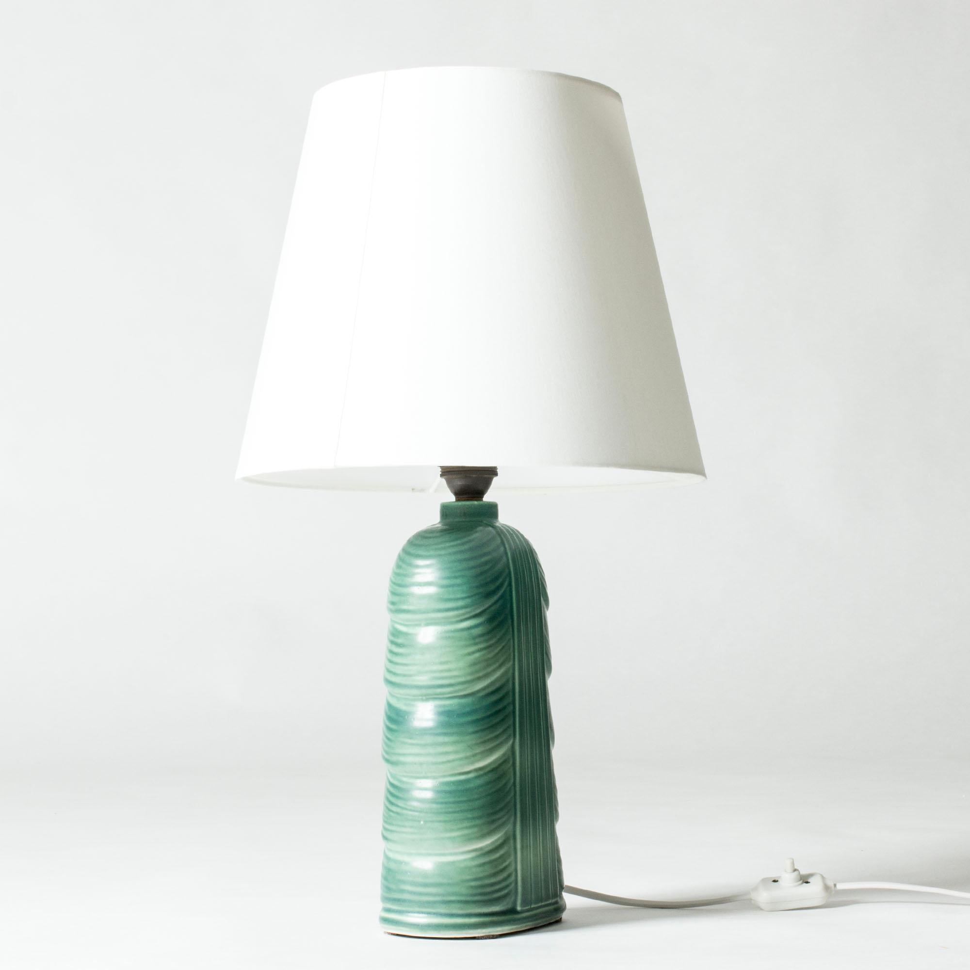 Suédois Lampe de table moderniste en grès de Gunnar Nylund, Rörstrand, Suède, années 1940 en vente