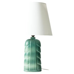 Lampe de table moderniste en grès de Gunnar Nylund, Rörstrand, Suède, années 1940