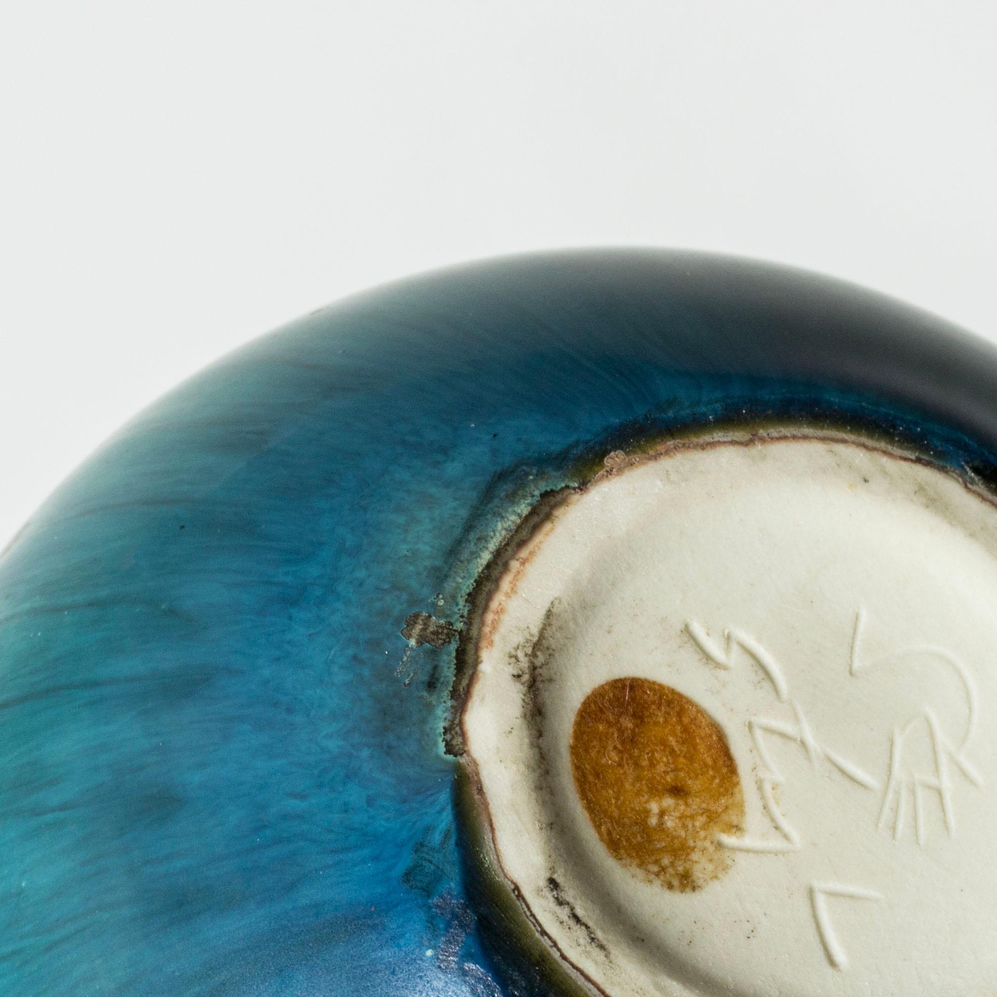 Modernist Stoneware Teapot by Stig Lindberg, Gustavsberg, Sweden, 1950s (Steingut) im Angebot