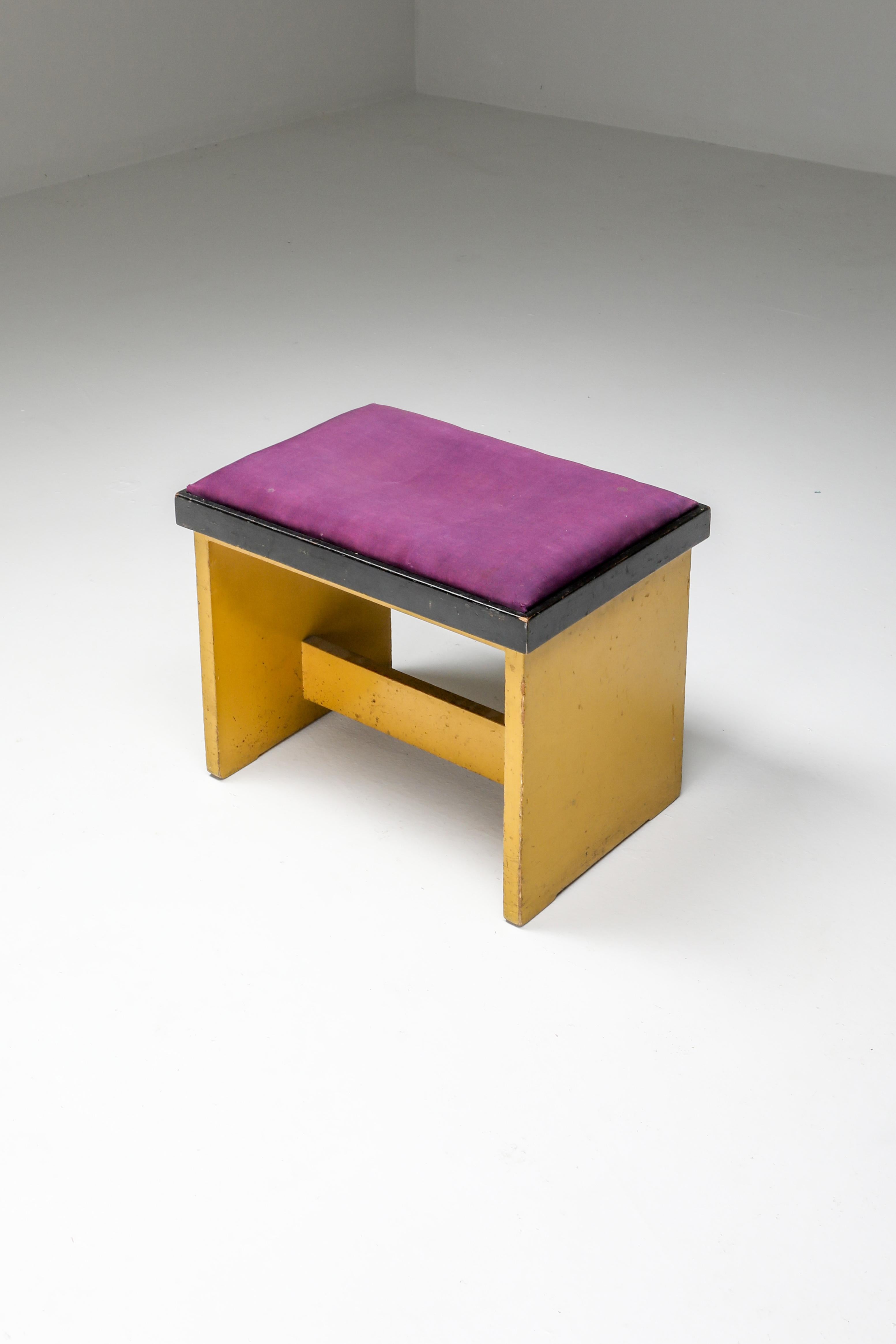 Modernist Stool by H. Wouda, 1924 For Sale 3