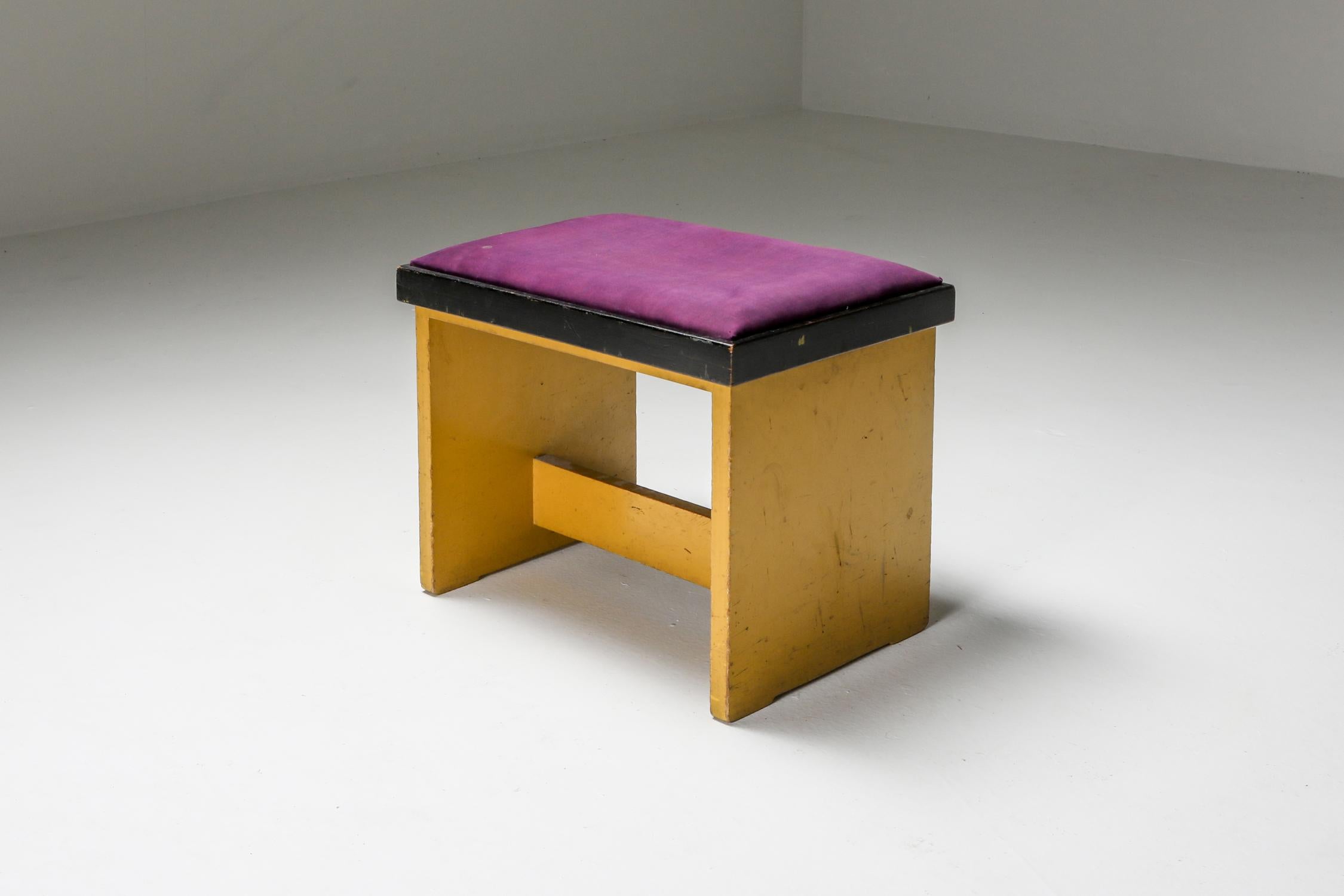 Modernist Stool by Wouda, 1924 In Good Condition In Antwerp, BE