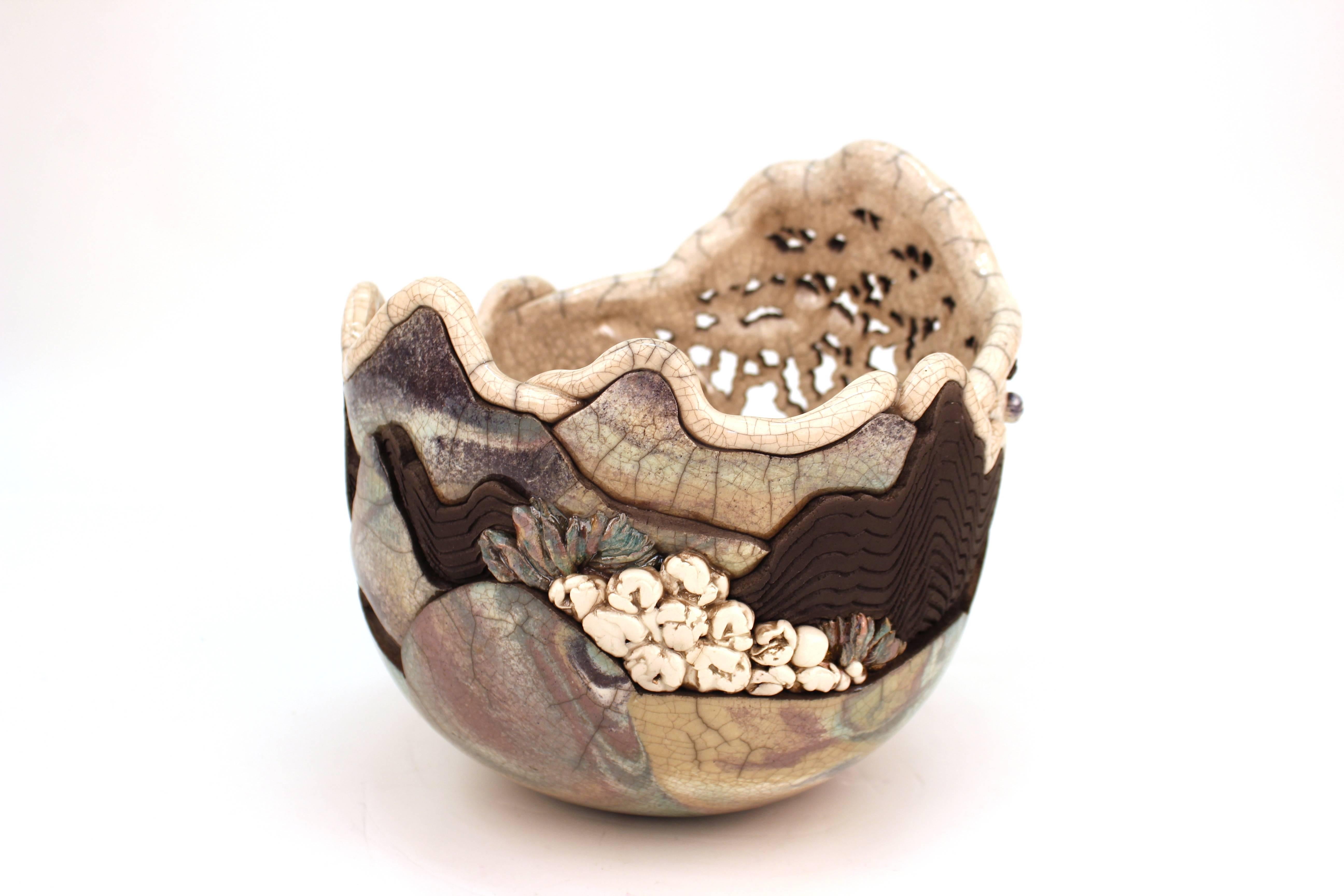 Modernist Studio Bowl or Vase in Ceramic In Good Condition In New York, NY