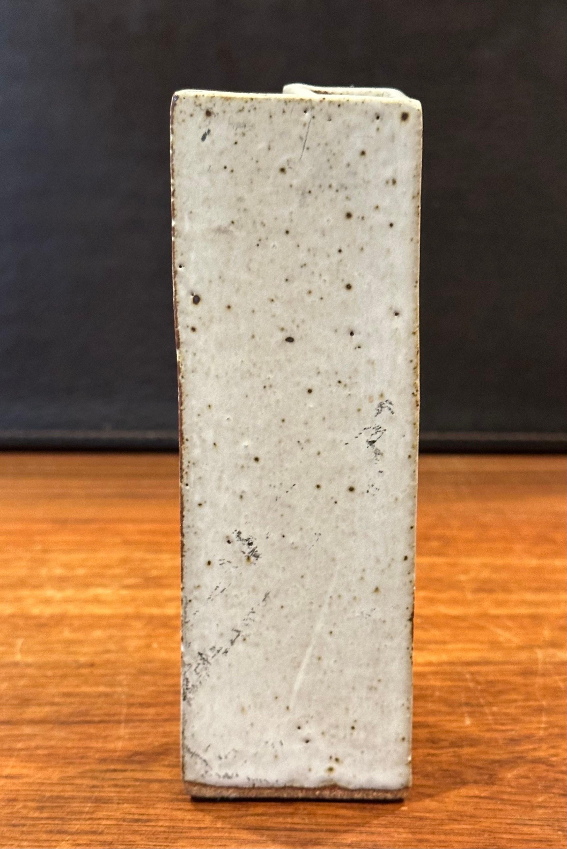 Modernist Studio Pottery Stoneware Vase - Signed For Sale 4