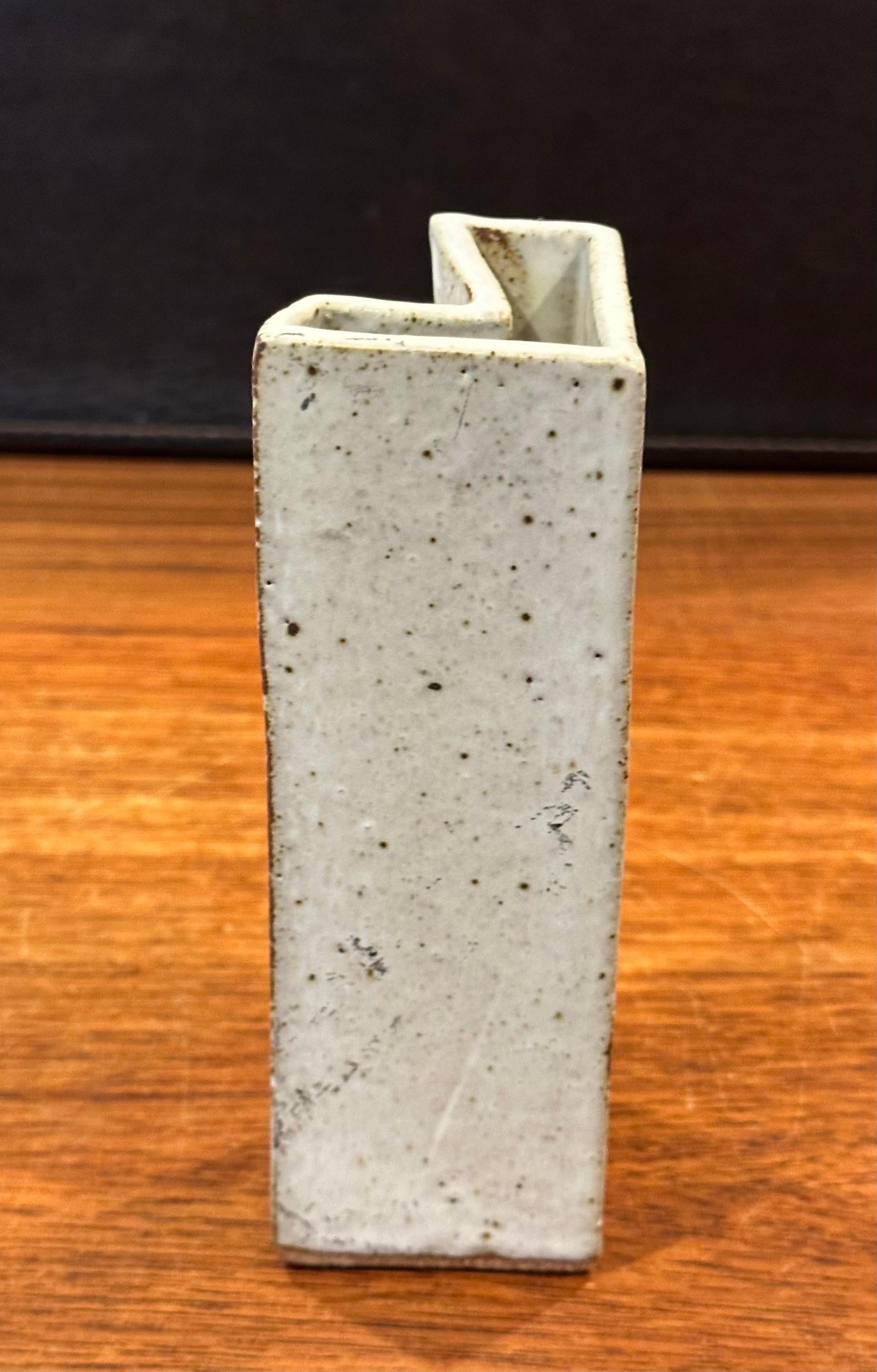 Modernist Studio Pottery Stoneware Vase - Signed For Sale 5