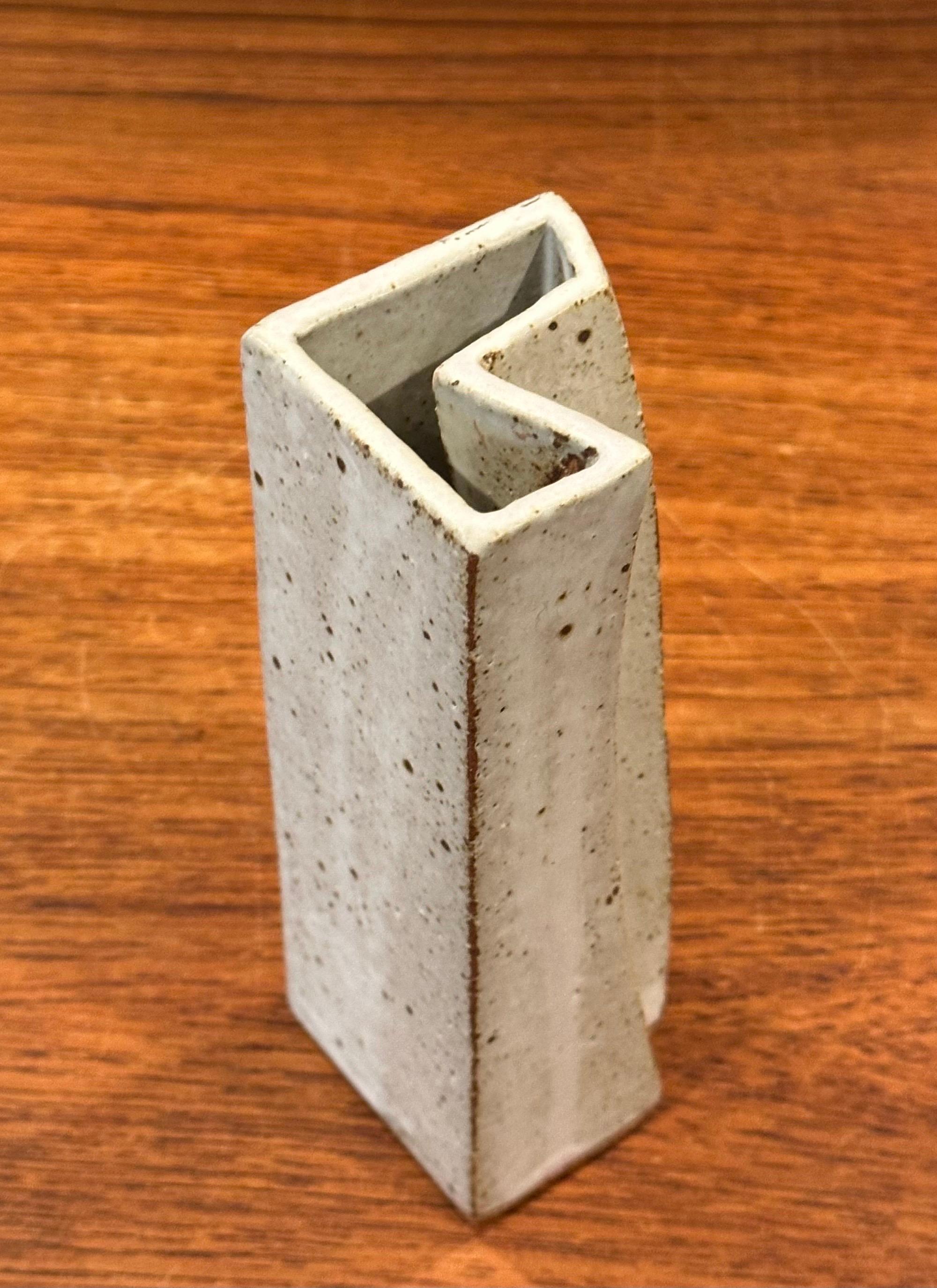 Modernist Studio Pottery Stoneware Vase - Signed For Sale 7