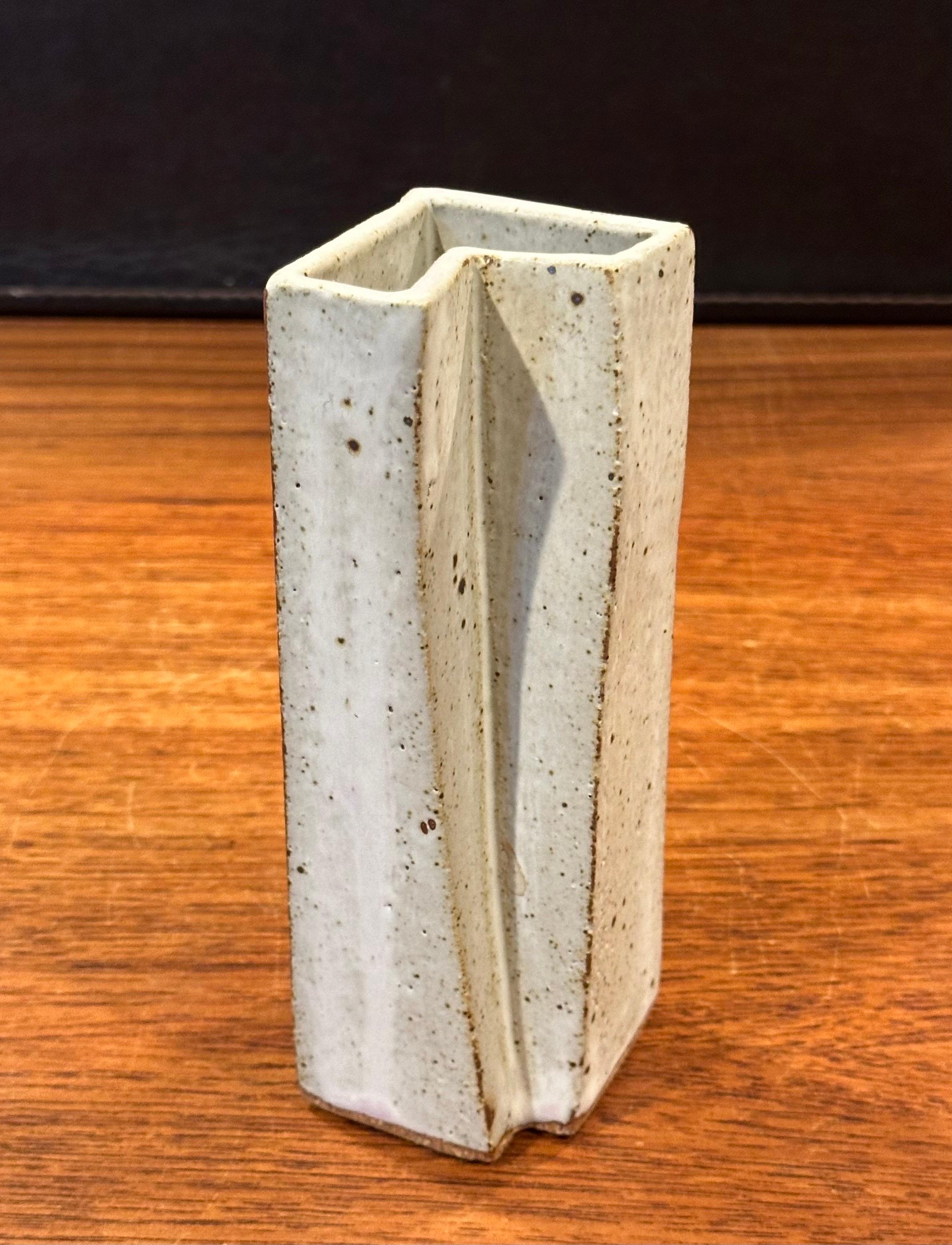 Modernist Studio Pottery Stoneware Vase - Signed For Sale 8