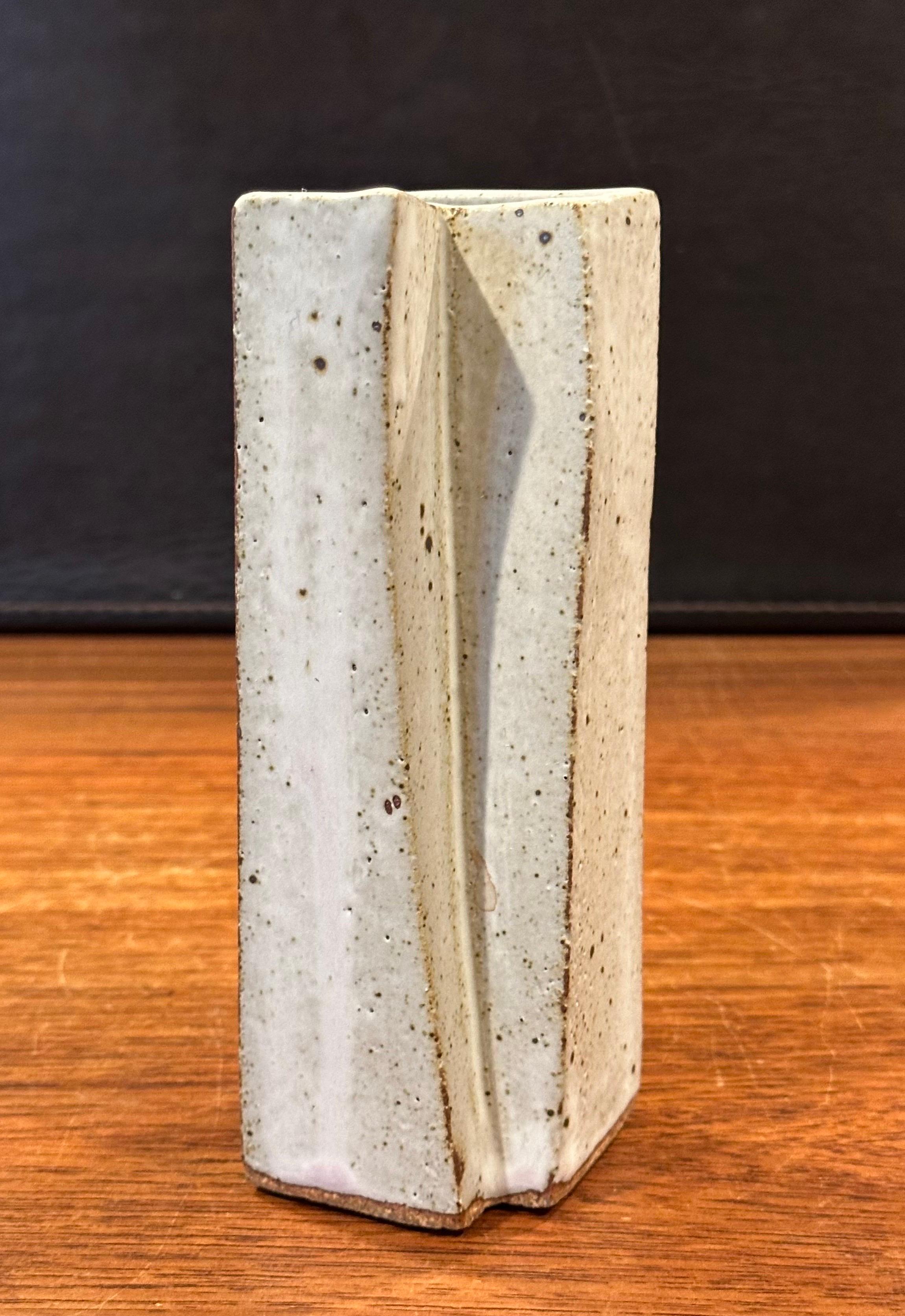 Modernist Studio Pottery Stoneware Vase - Signed For Sale 9