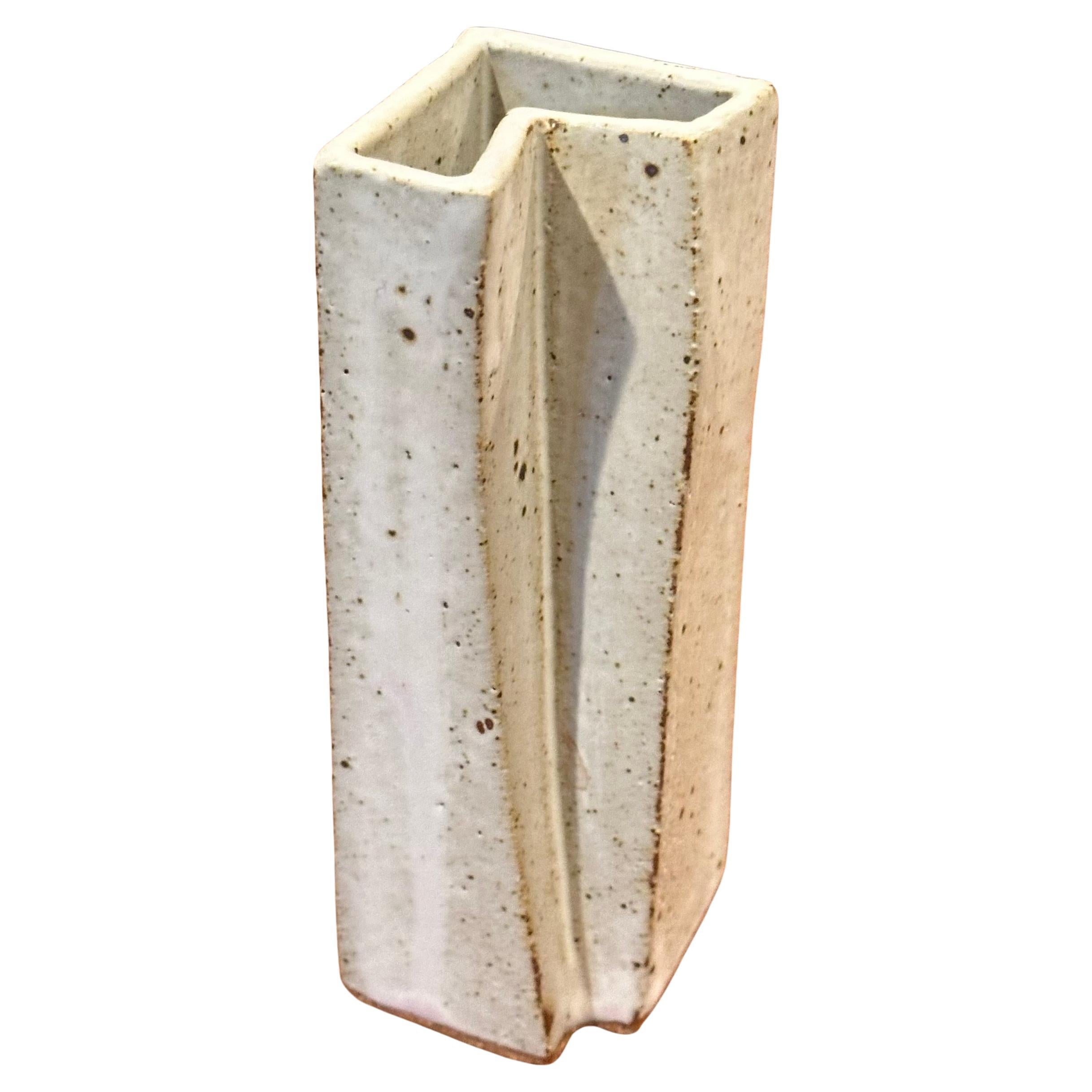 Modernist Studio Pottery Stoneware Vase - Signed For Sale 12