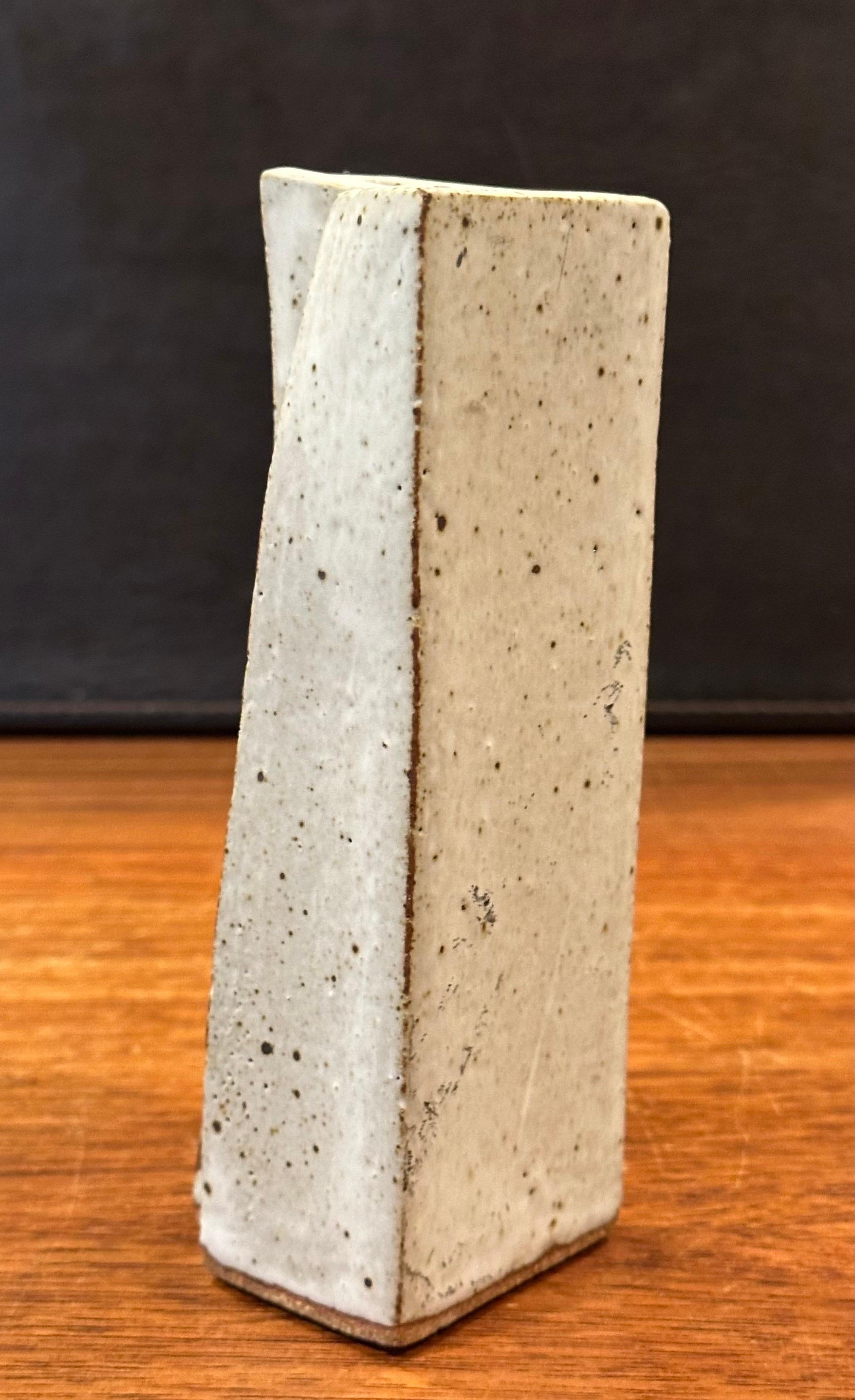 Modernist Studio Pottery Stoneware Vase - Signed For Sale 2