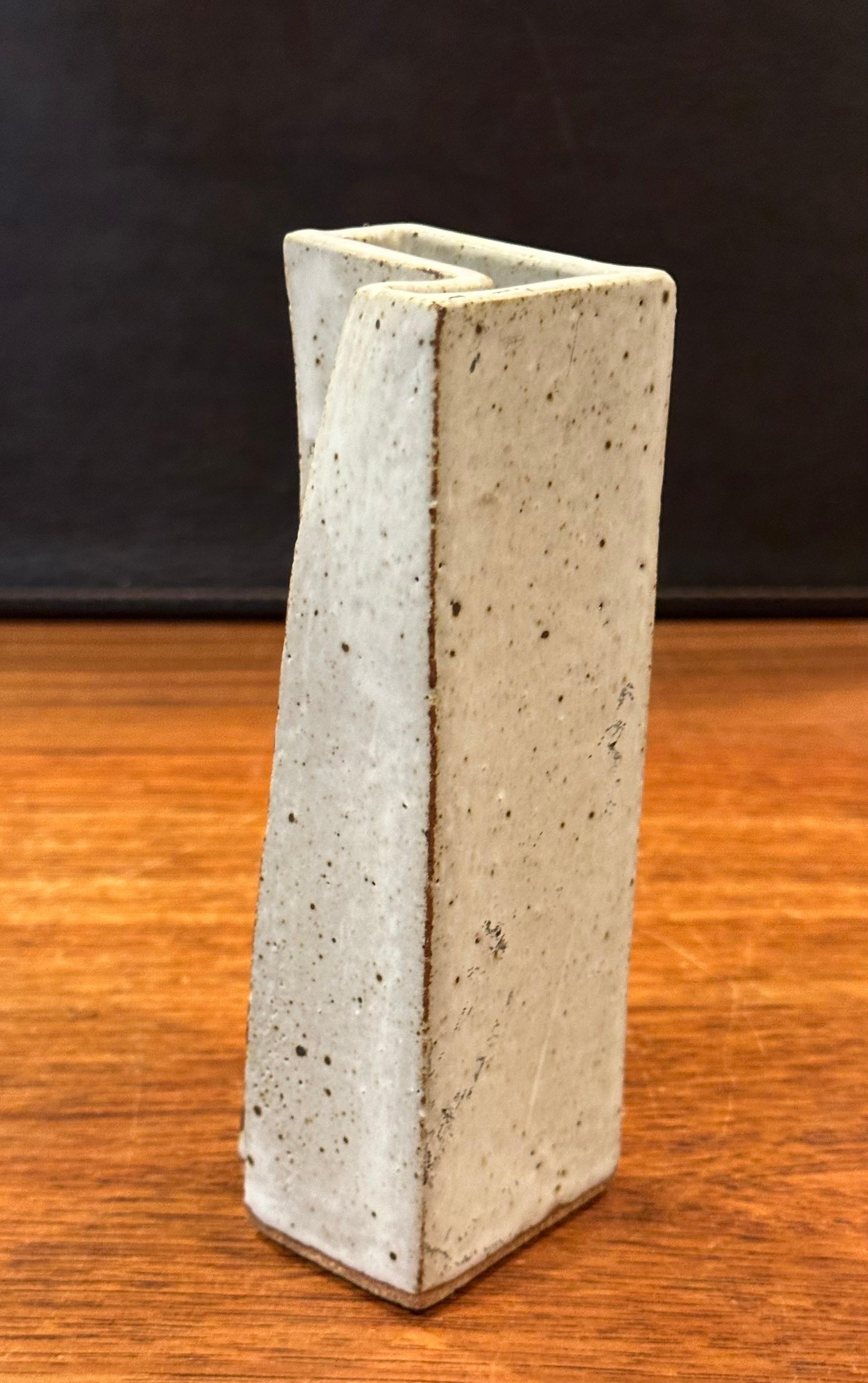 Modernist Studio Pottery Stoneware Vase - Signed For Sale 3