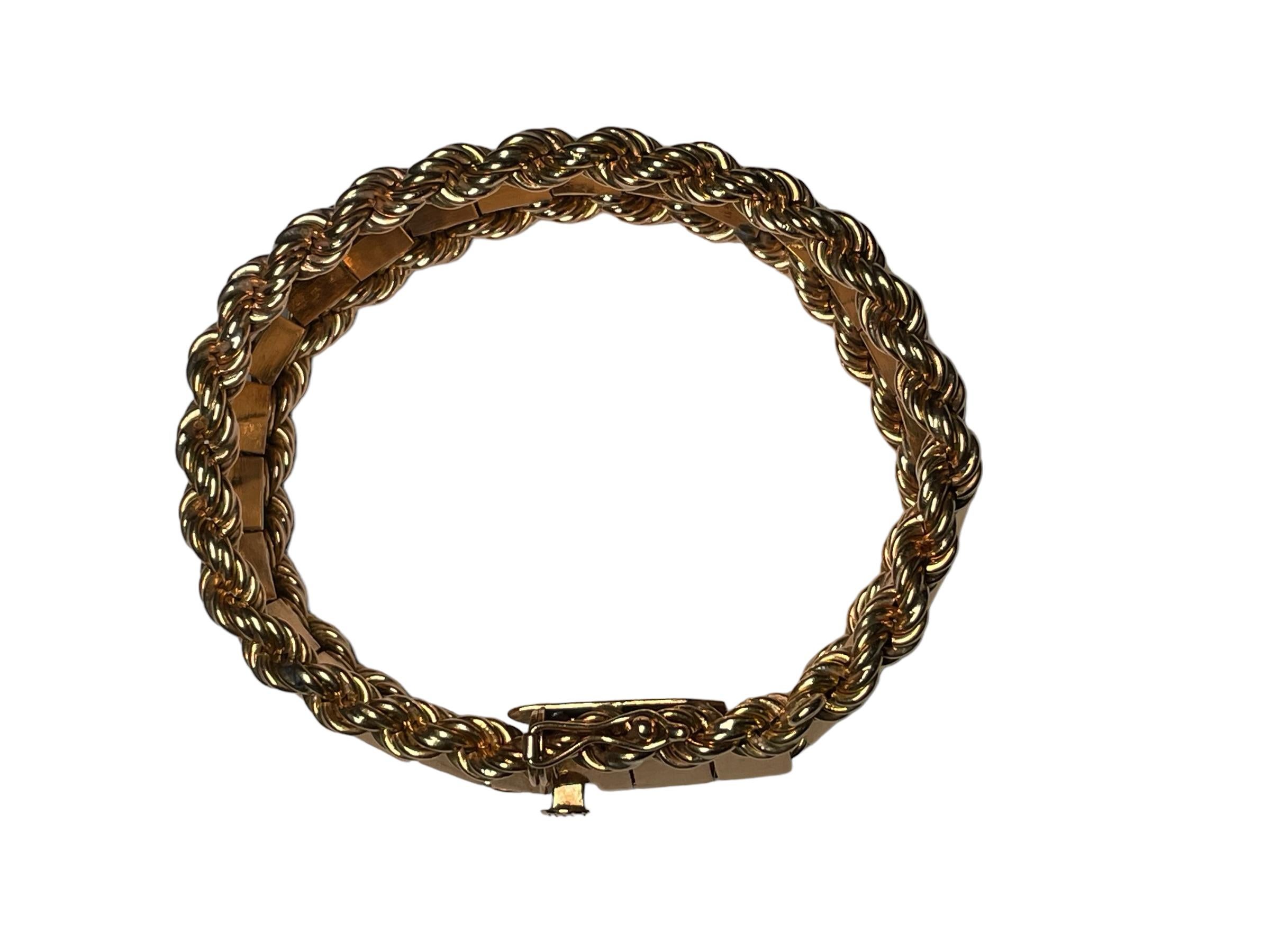 Bracelet à maillons en or 18K de style moderniste en vente 2