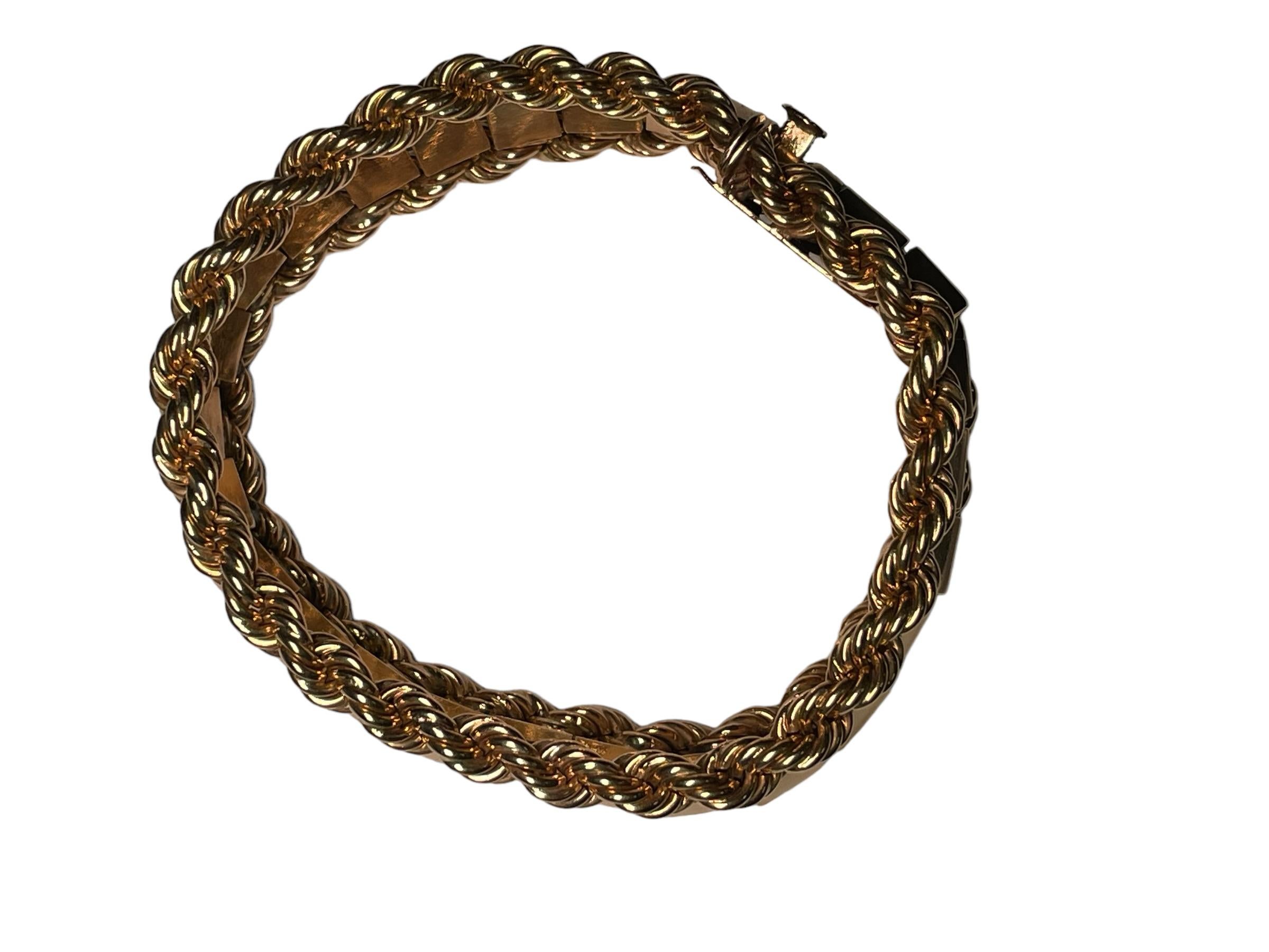 Bracelet à maillons en or 18K de style moderniste en vente 3
