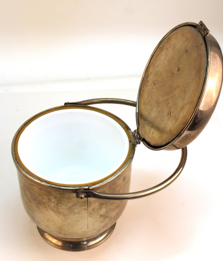 Modernist Style Chrome Ice Bucket at 1stDibs