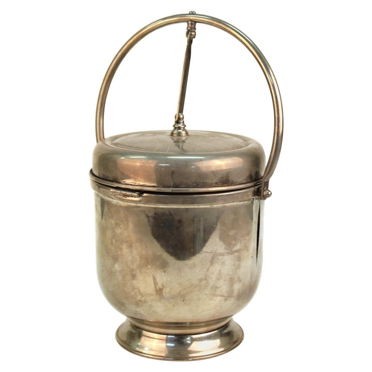 Modernist Style Chrome Ice Bucket at 1stDibs