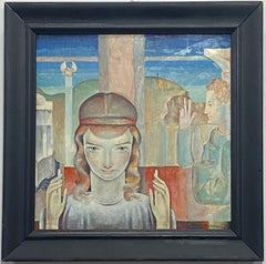 Modernist Style Painting by American Artist Raymond O'Neill, 1930's-1940's