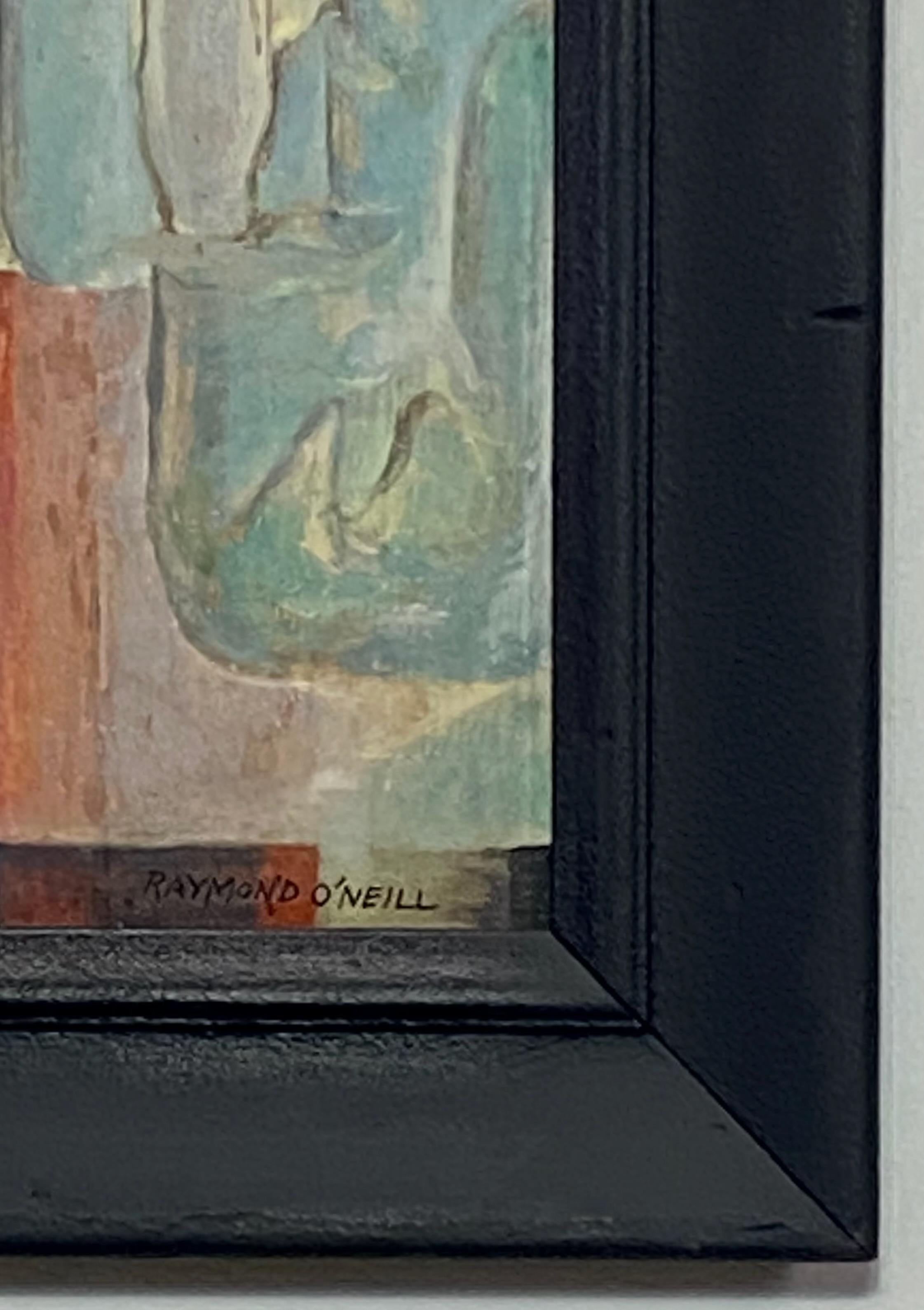 Hand-Painted Modernist Style Painting by American Artist Raymond O'Neill, 1930's-1940's For Sale