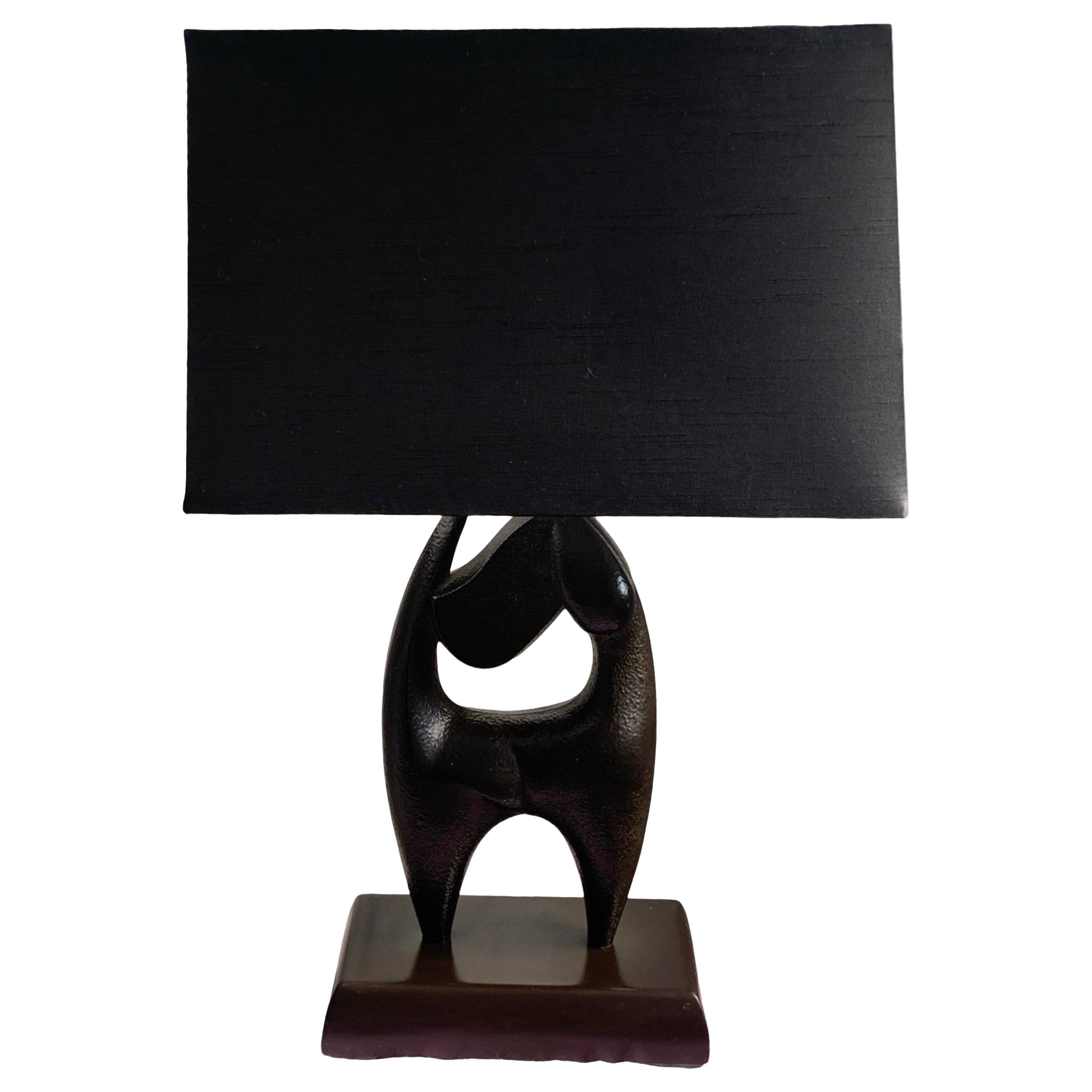 Modernist Style Sold Out Ed Dark Bronze Color "Mr. Dog" Table Lamp w/ Shade For Sale