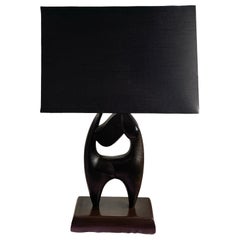 Modernist Style Sold Out Ed Dark Bronze Color "Mr. Dog" Table Lamp w/ Shade
