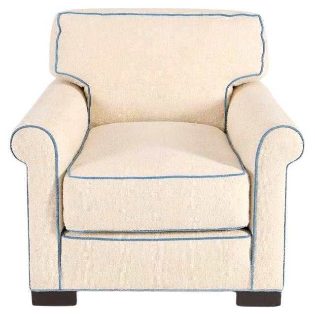 Modernist Style White Armchair from the collection of Thierry Despont For Sale