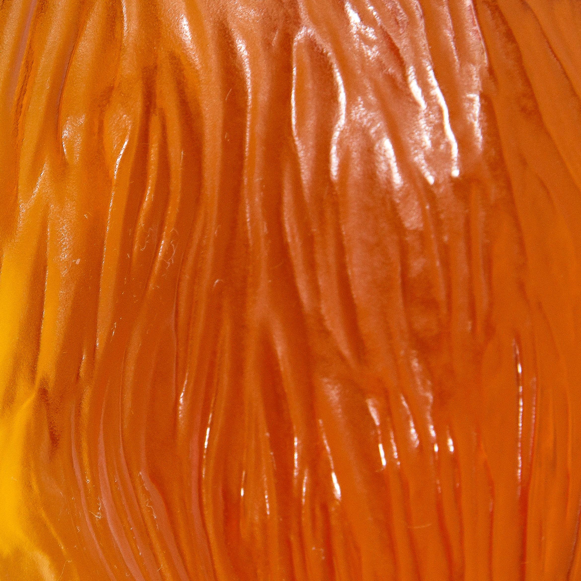 Modernist Stylized Monkey Sculpture in Carnelian Glass Signed by Lalique 9