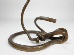 Modernist Surreal Era Bronze Sculpture Candleholder