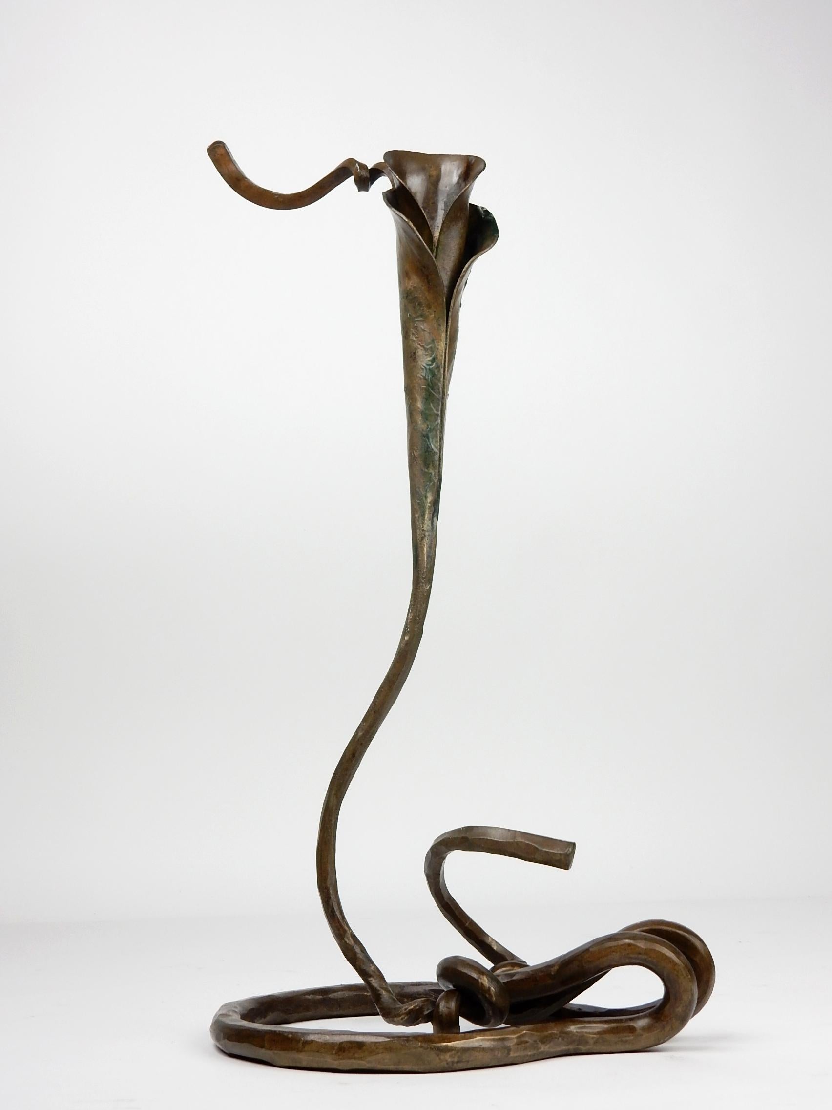 Modernist Surreal Era Bronze Sculpture Candleholder For Sale 4