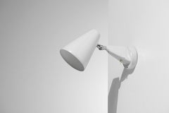 Modernist Swedish Wall Lamp 1960/1970s White Lacquered Metal Scandinavian