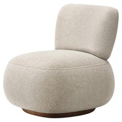 Modernist swivel armchair "Ju" in fabric