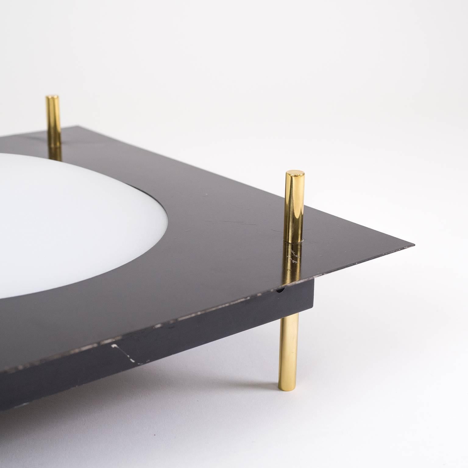 Brass Modernist Table Lamp Attributed to Stilnovo, 1950s For Sale