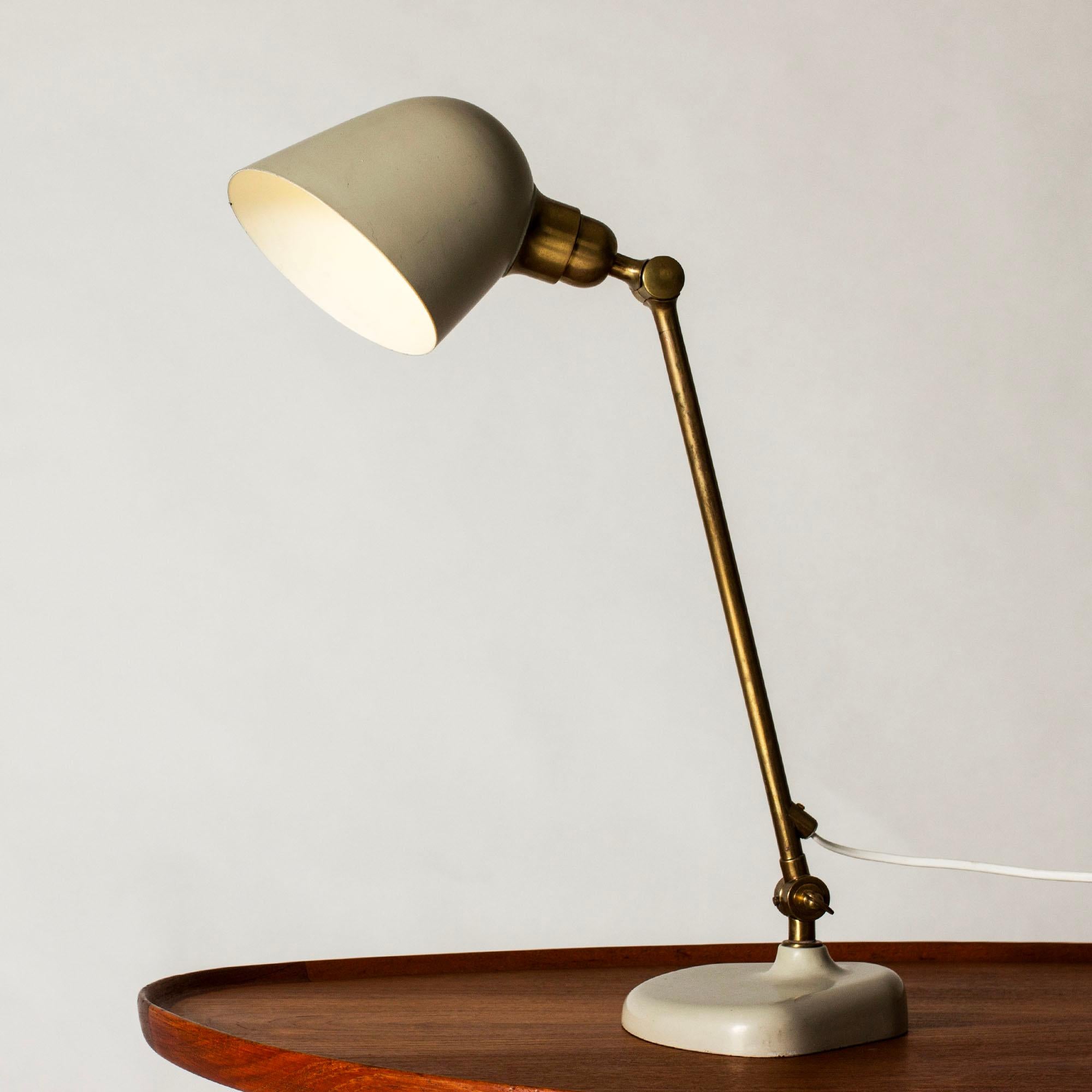Modernistische Tischlampe der Moderne von Bertil Brisborg, NK, Schweden, 1940er Jahre (Messing) im Angebot