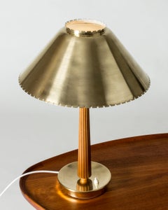 Modernist Table Lamp by Hans Bergström, Ateljé Lyktan, Sweden, 1940s