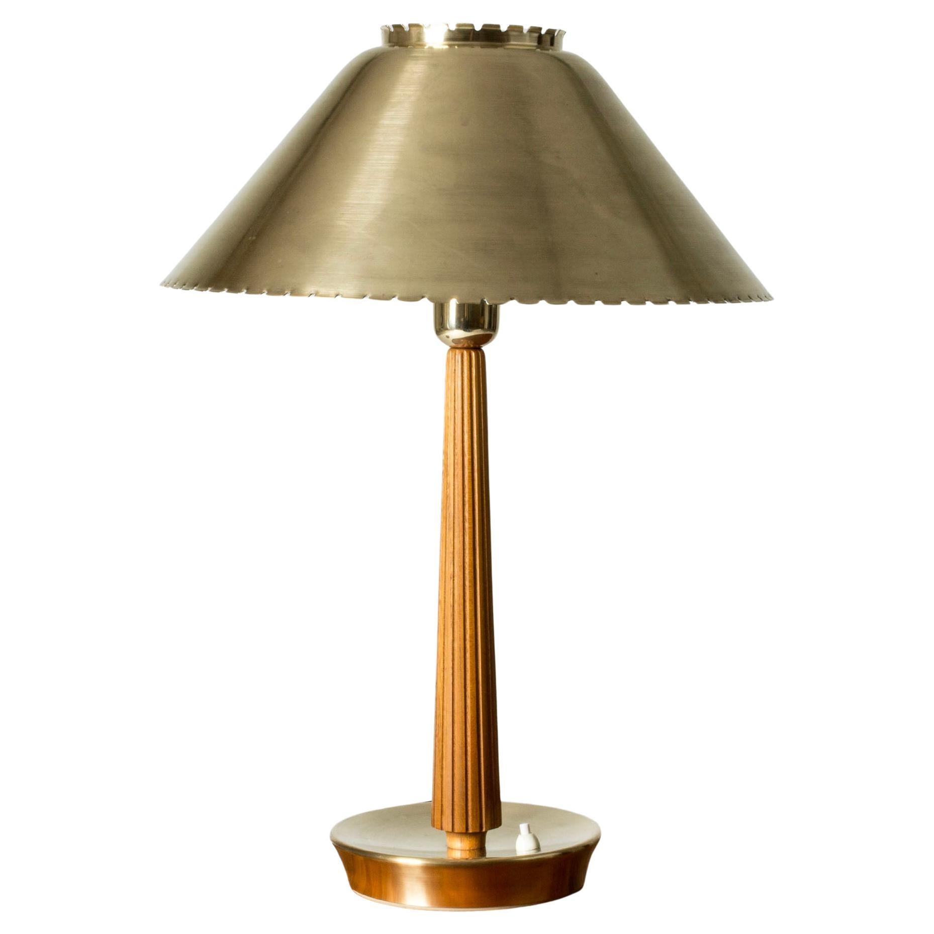 Modernist Table Lamp by Hans Bergström, Ateljé Lyktan, Sweden, 1940s