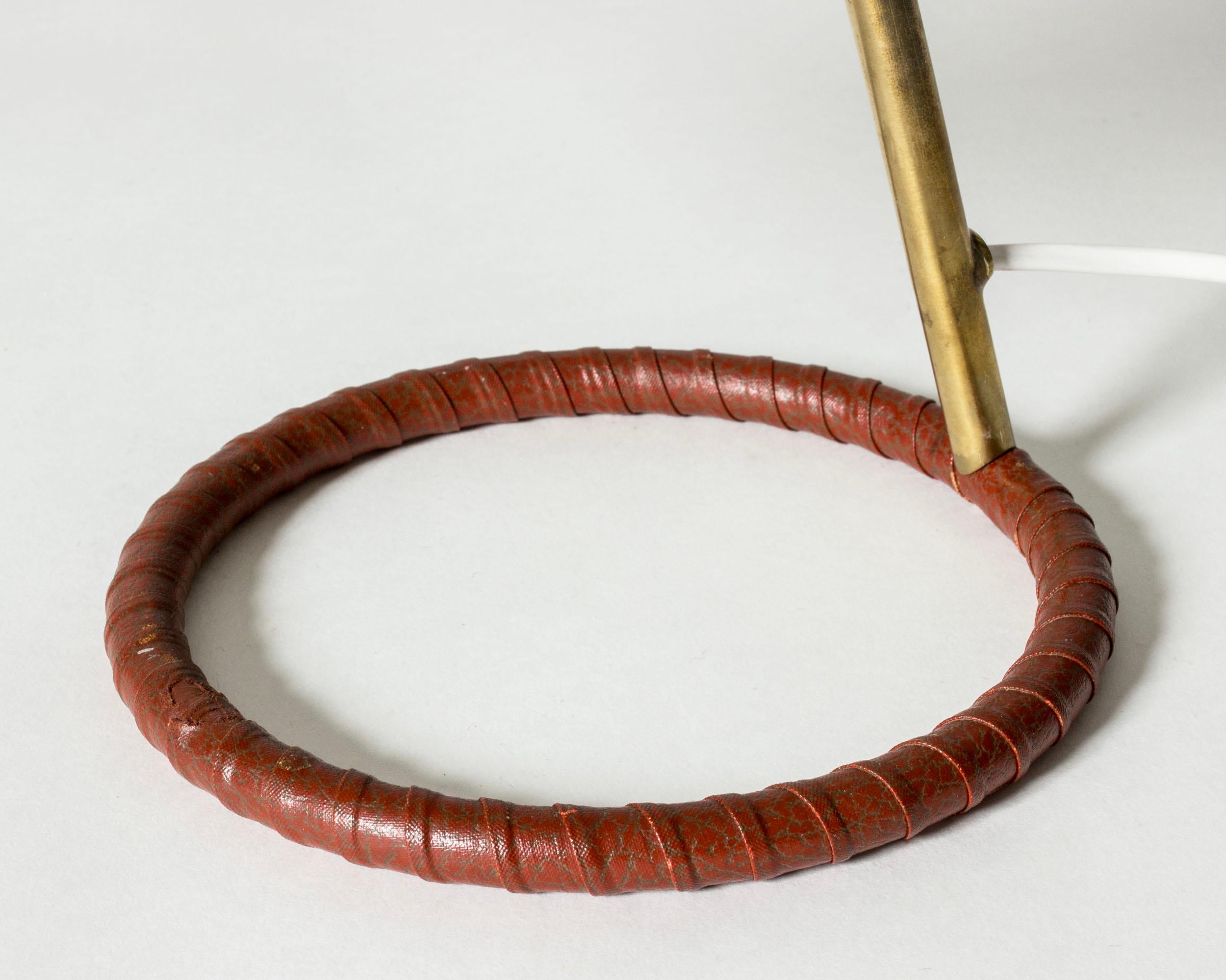 Brass Modernist Table Lamp by Hans Bergström, Ateljé Lyktan, Sweden, 1950s For Sale