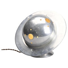 Modernist table lamp in aluminum, France, circa 1930