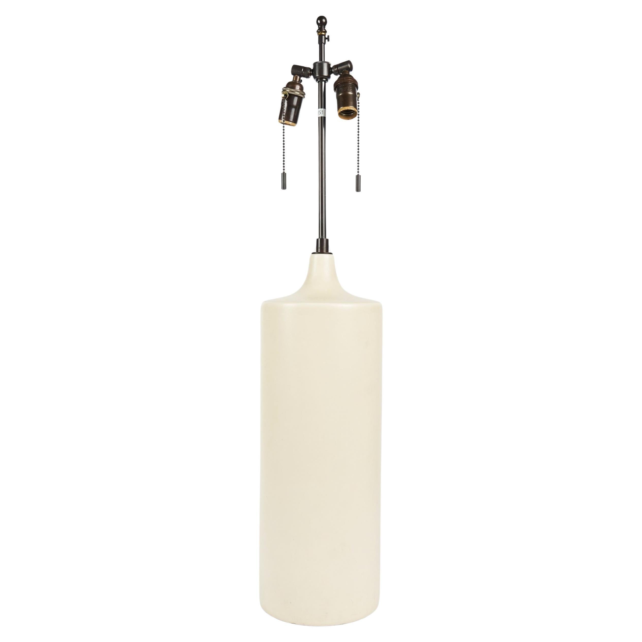 Modernist Table Lamp, White Ceramic, Canada, Circa 1960