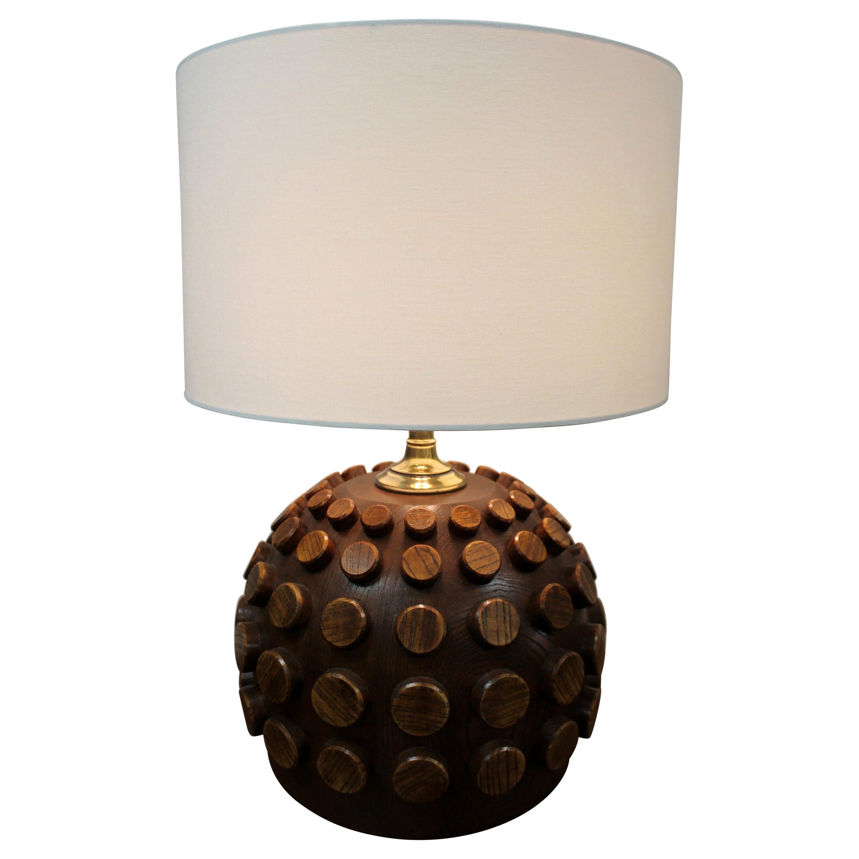 Modernist Table Lamp with Raised Discs