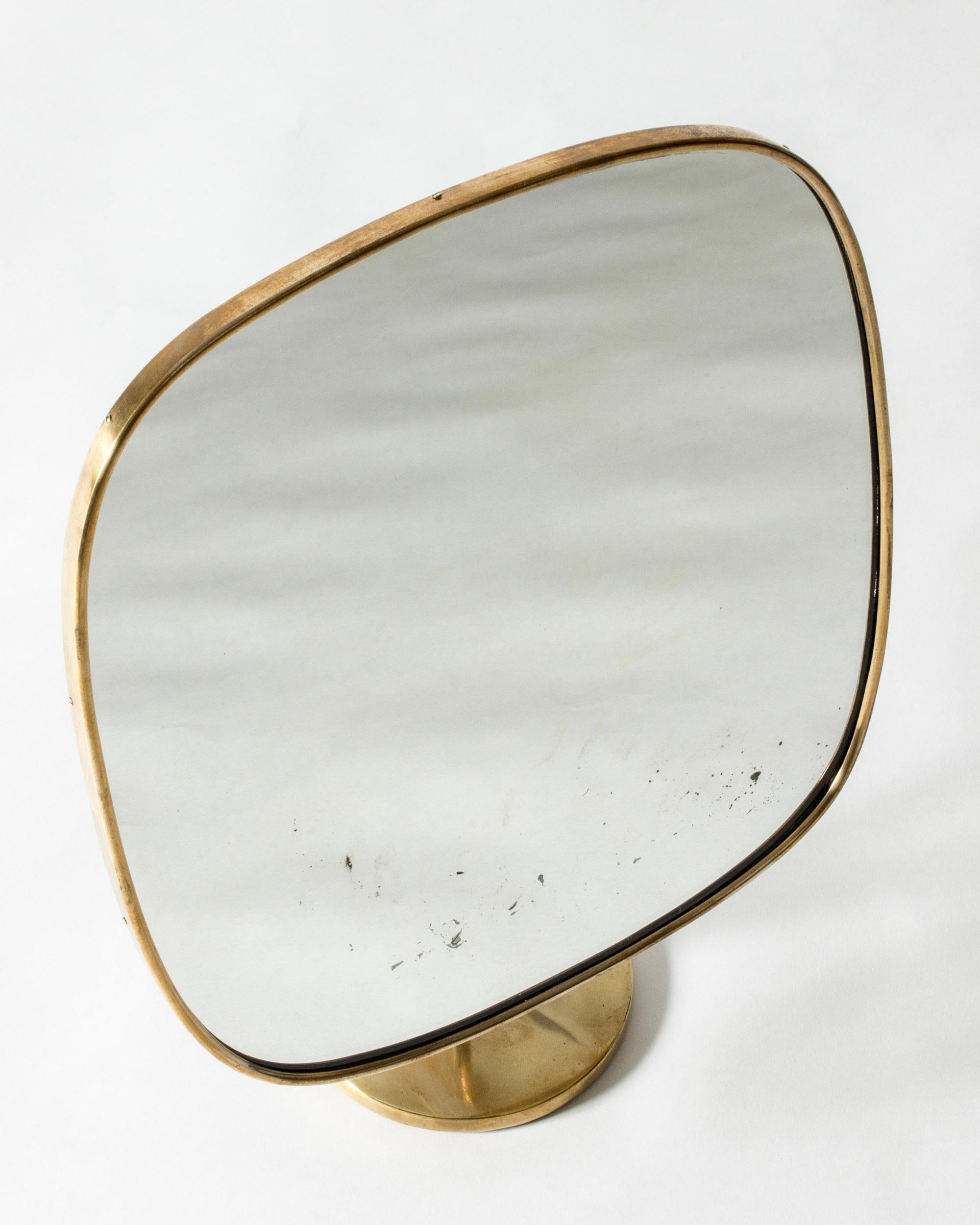 Scandinavian Modern Modernist Table Mirror by David Rosén for Nordiska Kompaniet, Sweden, 1950s