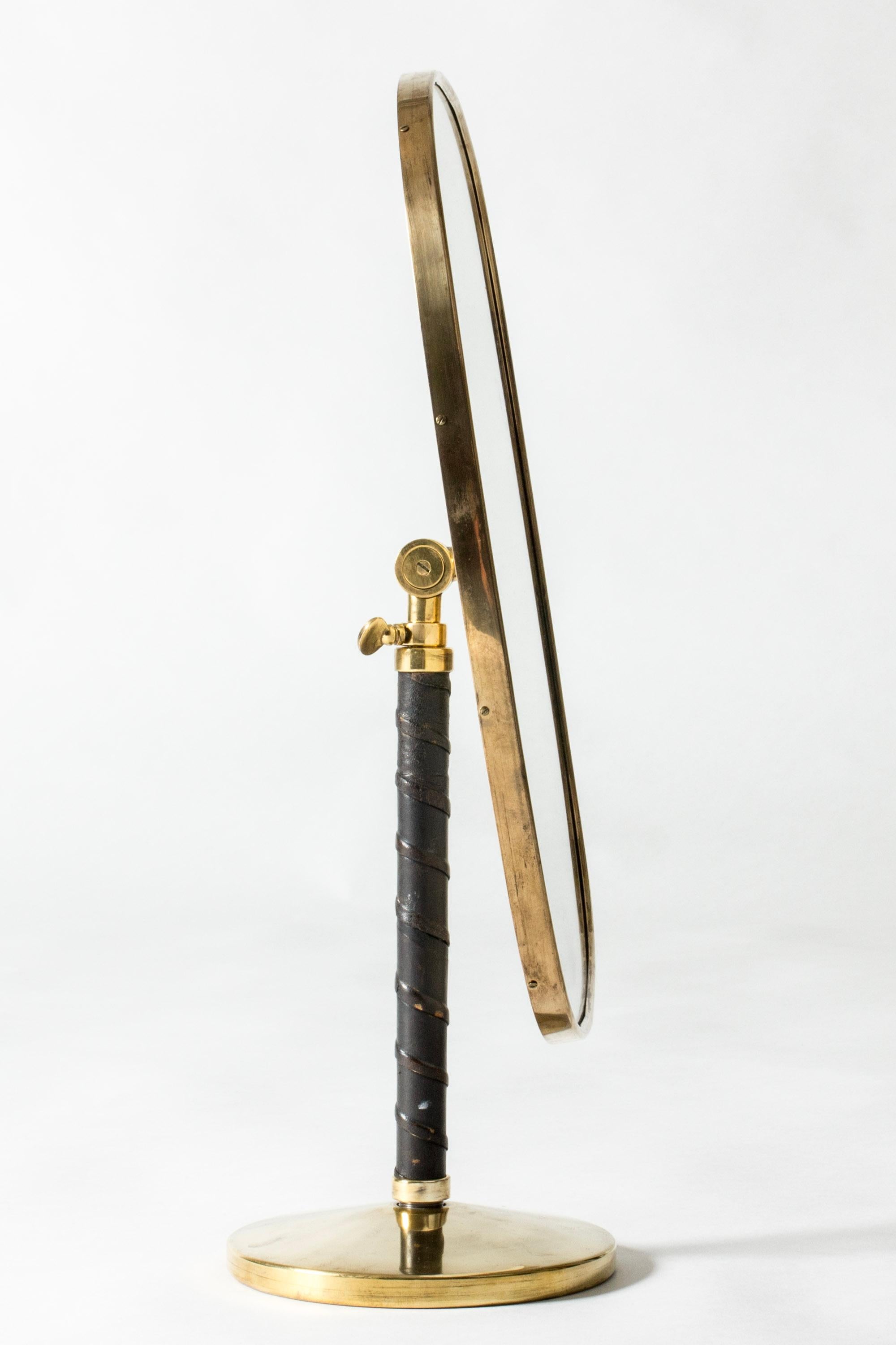 Scandinavian Modern Modernist Table Mirror by David Rosén for Nordiska Kompaniet, Sweden, 1950s