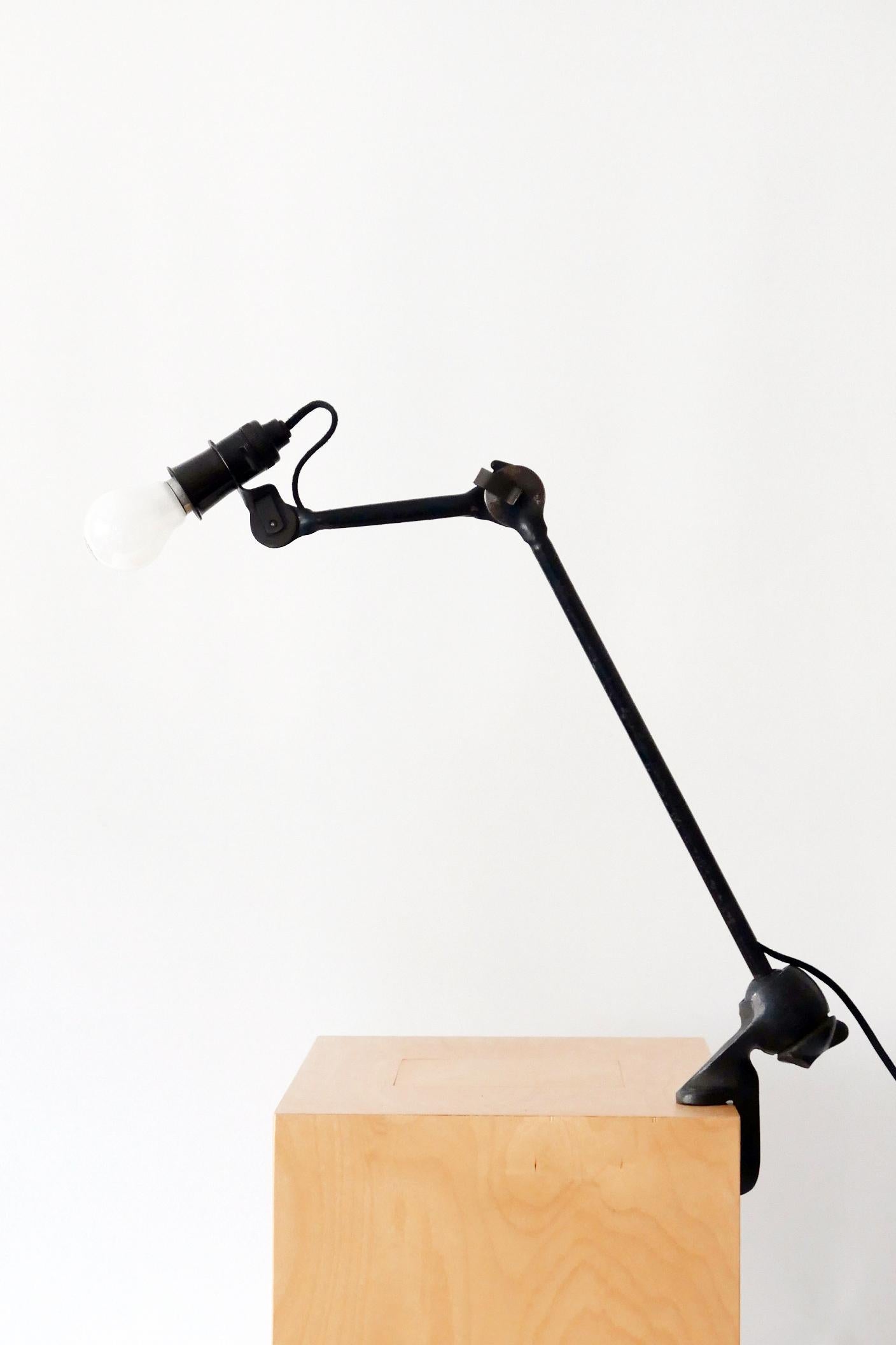 Modernist Task Light or Clamp Table Lamp by Bernard-Albin Gras for Gras, 1920s For Sale 1