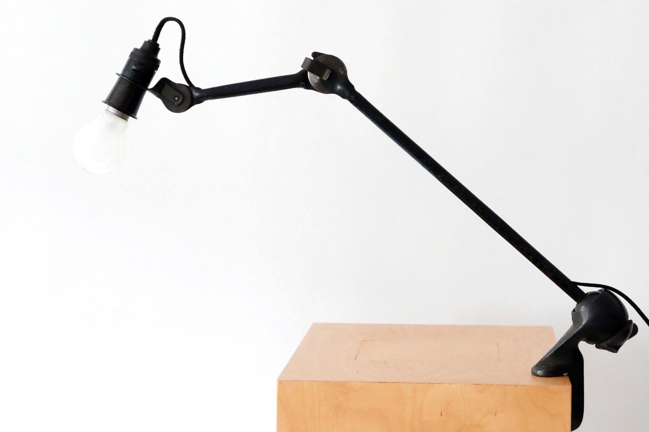 Modernist Task Light or Clamp Table Lamp by Bernard-Albin Gras for Gras, 1920s For Sale 4