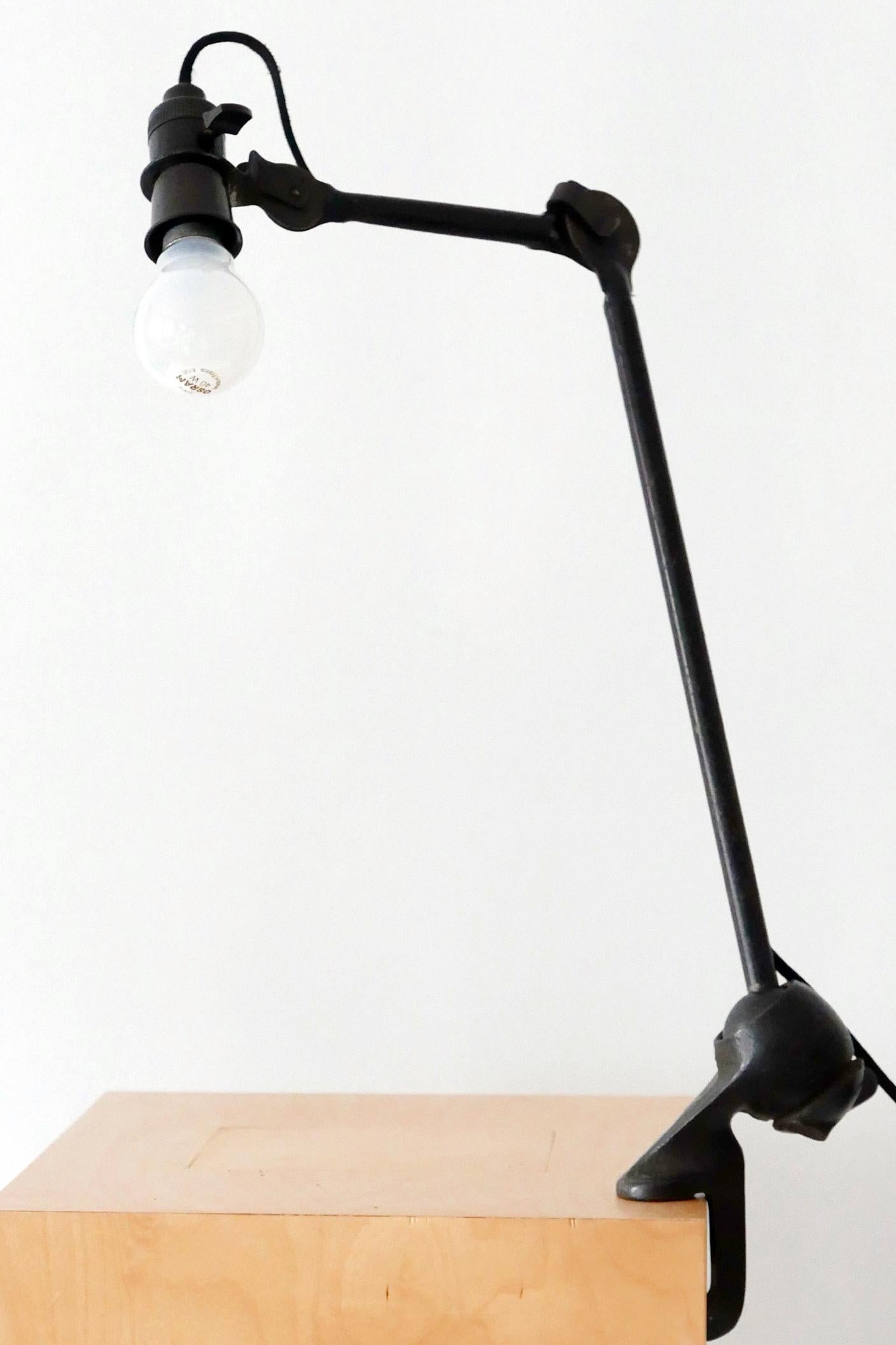 Modernist Task Light or Clamp Table Lamp by Bernard-Albin Gras for Gras, 1920s For Sale 5